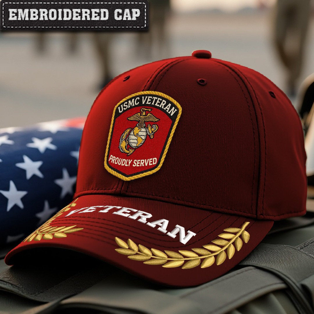 Premium USMC Embroidered Hats VPVC307883, Gifts For Marine Veteran, Gifts On Father's Day, Armed Forces Day, Independence Day, Veterans Day.