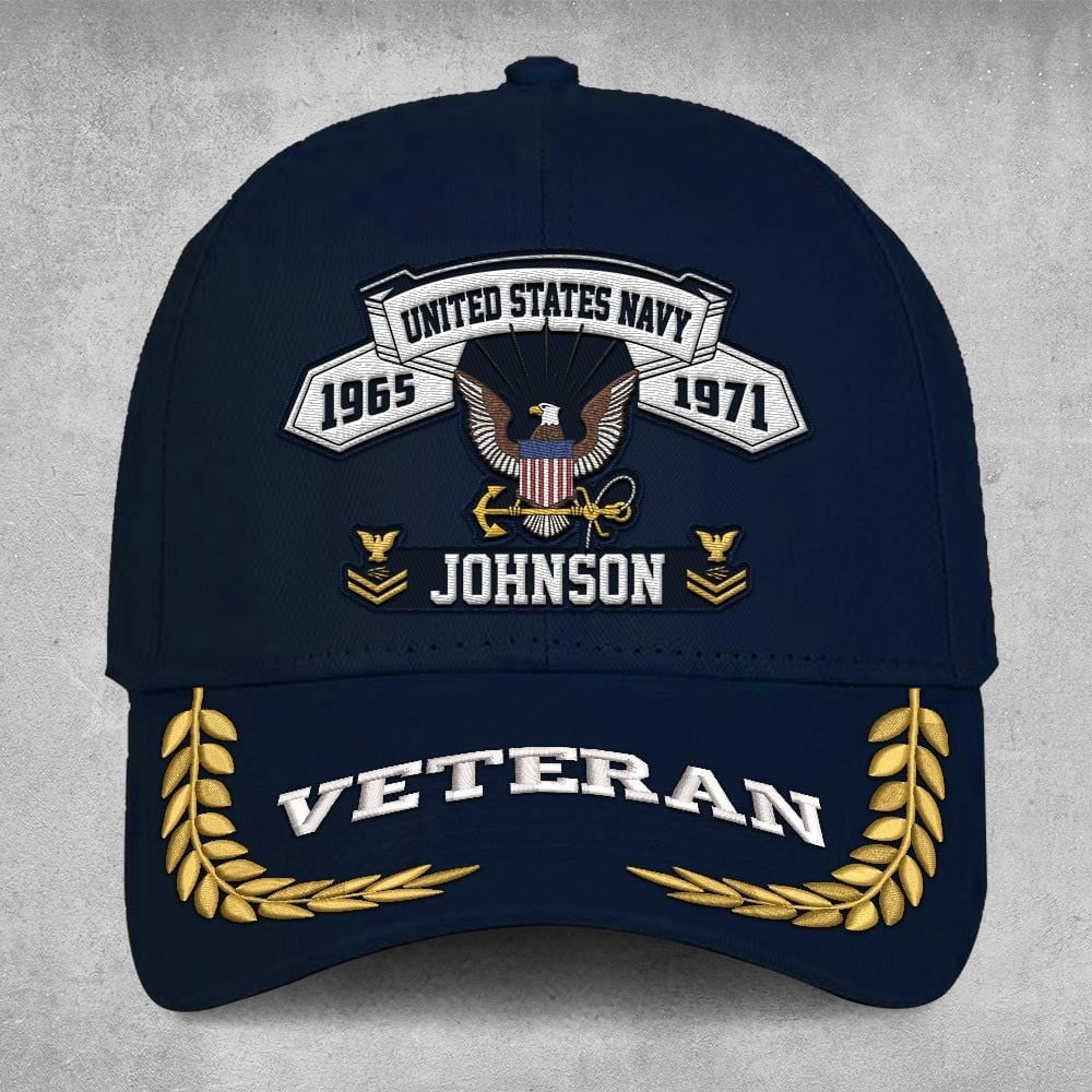 Premium Custom US Navy Embroidered Hats VPVC307934, Gifts For Navy Veteran, Gifts On Father's Day, Armed Forces Day, Independence Day, Veterans Day.