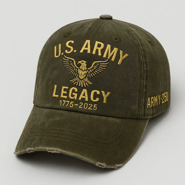 Premium 250th Anniversary Of The Army Embroidered Hats VPVC307949, Gifts For Army Veteran, Gifts On Father's Day, Armed Forces Day, Veterans Day.