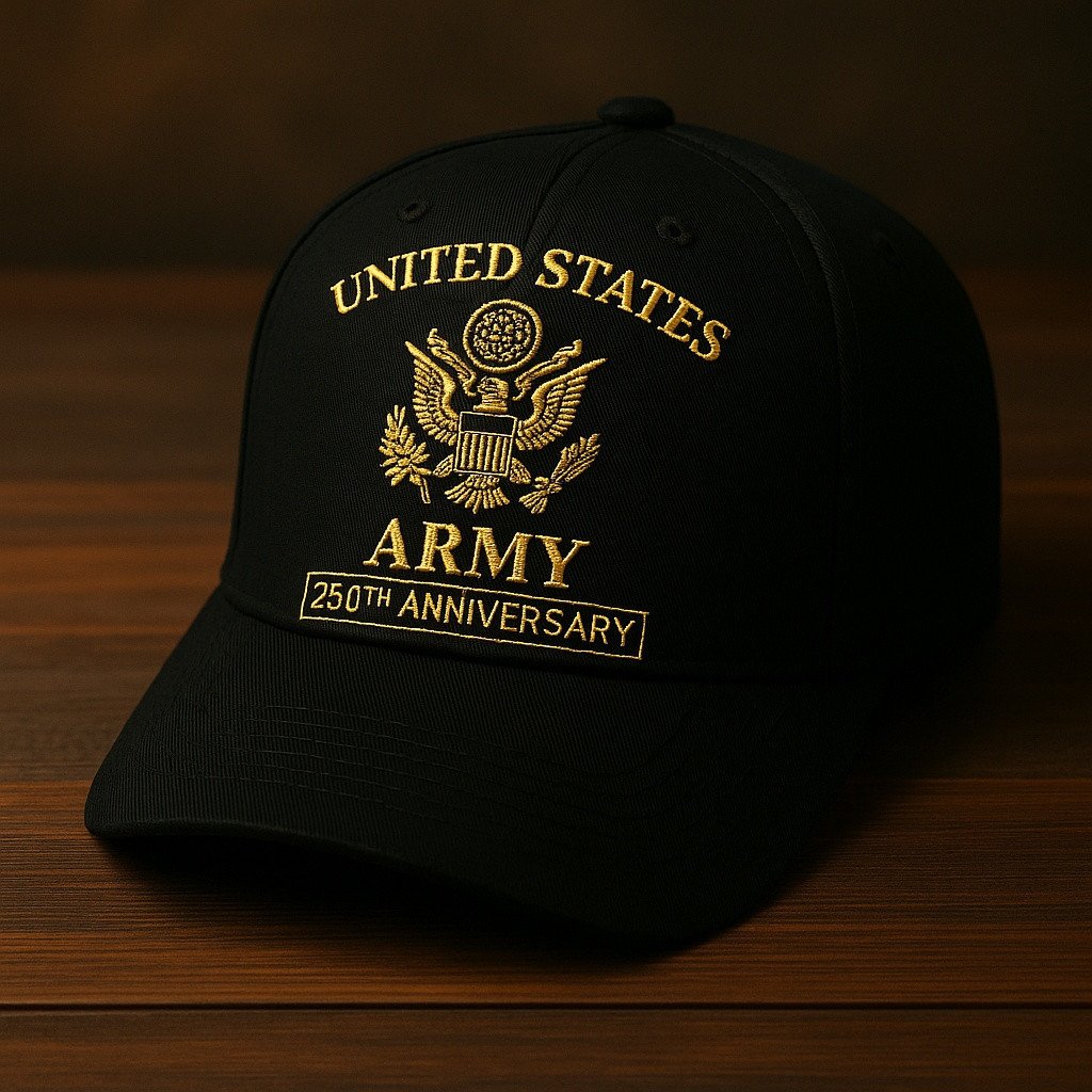 Premium 250th Anniversary Of The Army Embroidered Hats VPVC307957, Gifts For Army Veteran, Gifts On Father's Day, Armed Forces Day, Veterans Day.