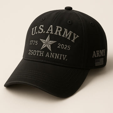 Premium 250th Anniversary Of The Army Embroidered Hats VPVC307962, Gifts For Army Veteran, Gifts On Father's Day, Independence Day, Veterans Day.