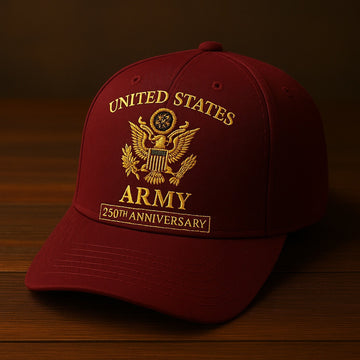 Premium 250th Anniversary Of The Army Embroidered Hats VPVC307958, Gifts For Army Veteran, Gifts On Father's Day, Armed Forces Day, Veterans Day.