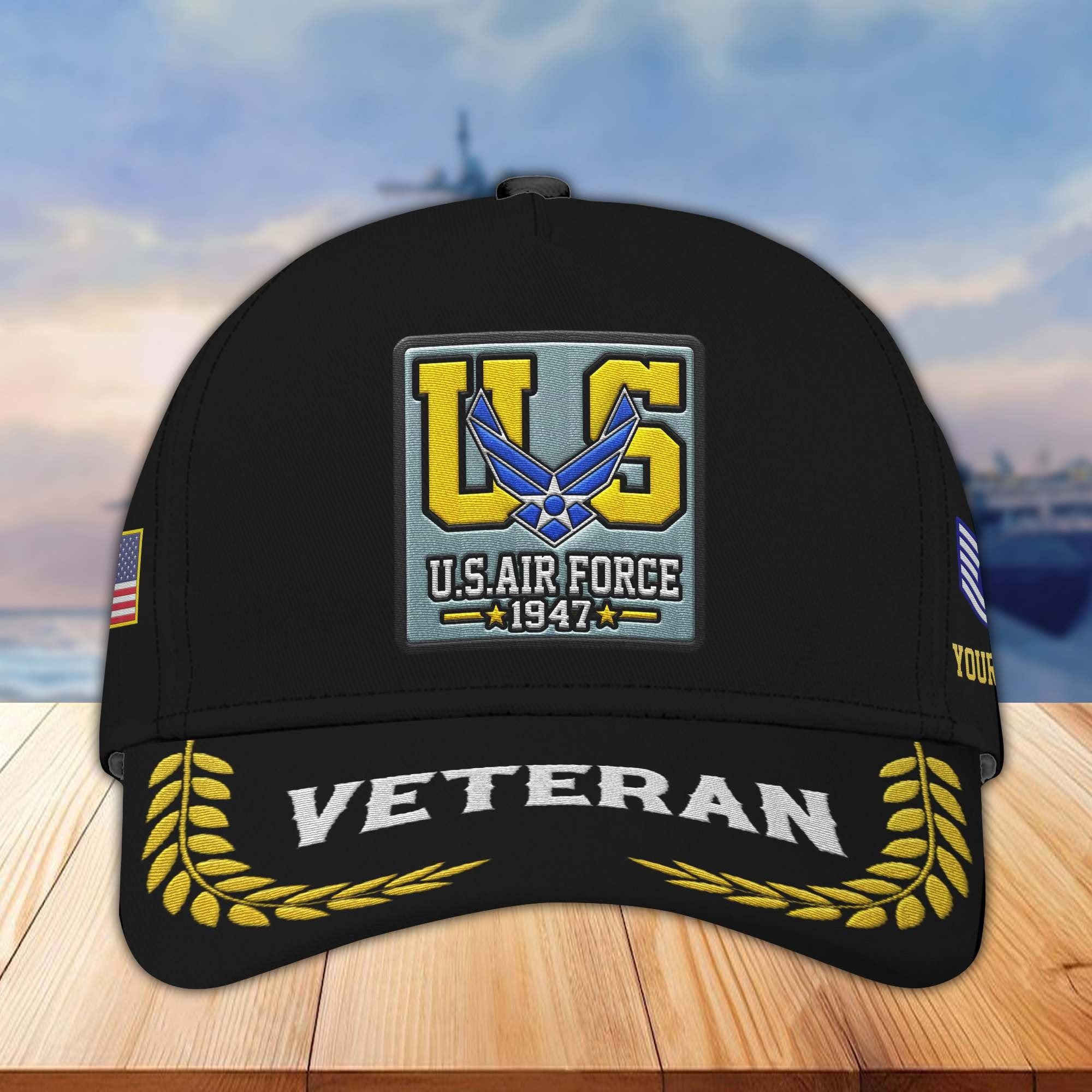 Premium Custom USAF Embroidered Hats VPVC306912, Gifts For Air Force Veteran, Best Gifts On Father's Day, Armed Forces Day, Independence Day, Veterans Day.