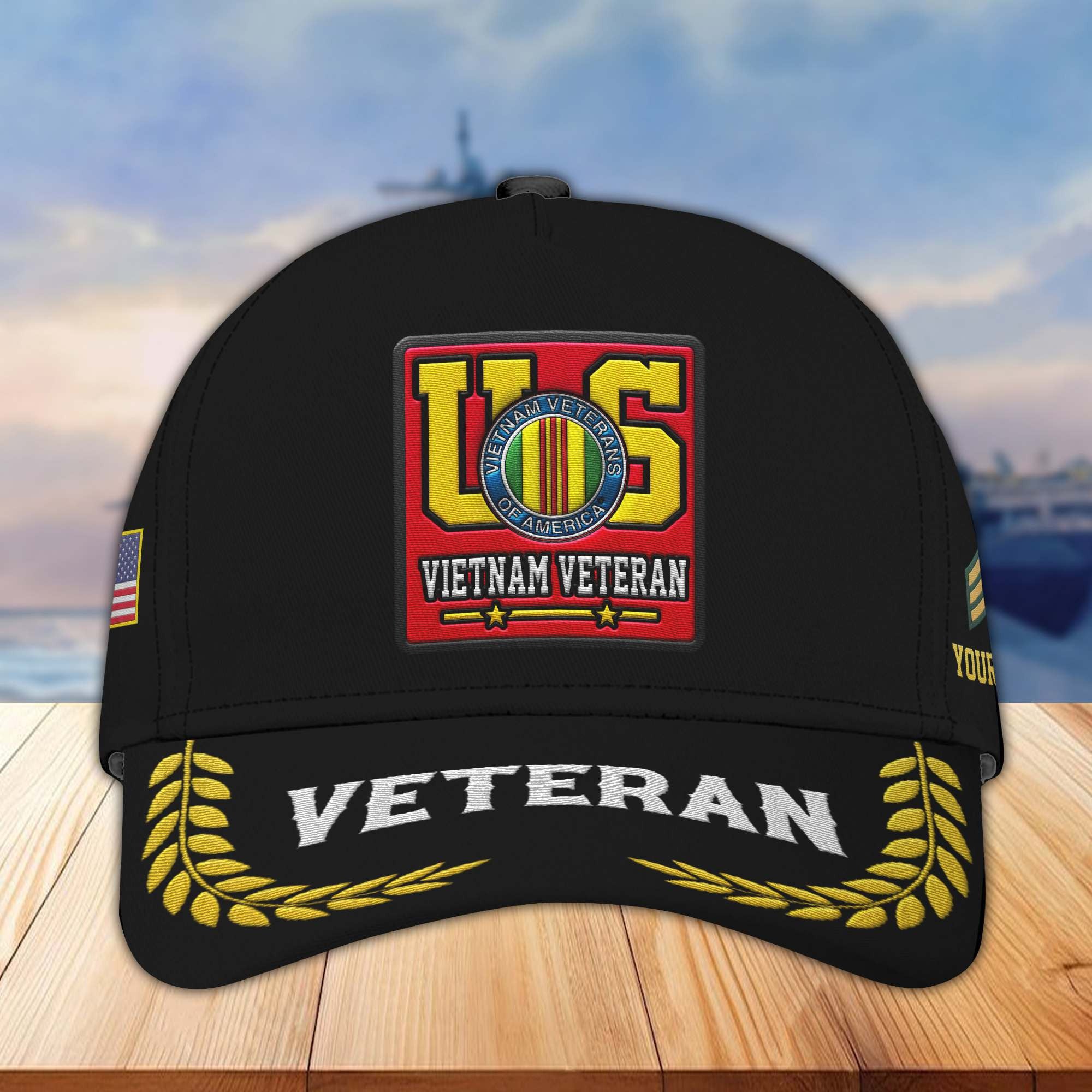 Premium Custom Vietnam Veteran Embroidered Hats VPVC306906, Gifts For Vietnam Veteran, Best Gifts On Father's Day, Armed Forces Day, Independence Day, Veterans Day.