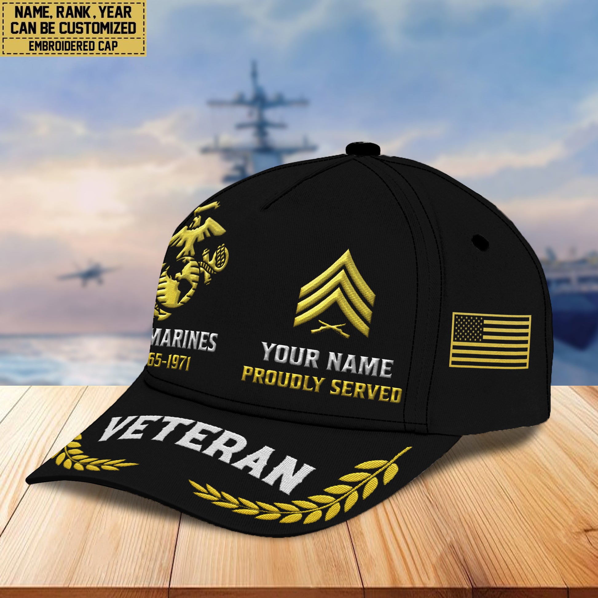 Premium Custom USMC Embroidered Hats VPVC307703, Gifts For Marine Veteran, Best Gifts On Father's Day, Armed Forces Day, Independence Day, Veterans Day.