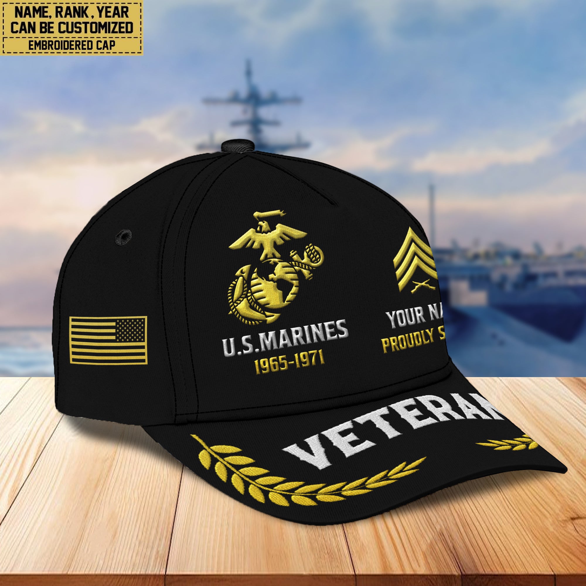 Premium Custom USMC Embroidered Hats VPVC307703, Gifts For Marine Veteran, Best Gifts On Father's Day, Armed Forces Day, Independence Day, Veterans Day.