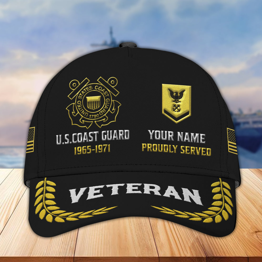 Premium Custom USCG Embroidered Hats VPVC307705, Gifts For Coast Guard Veteran, Best Gifts On Father's Day, Armed Forces Day, Independence Day, Veterans Day.