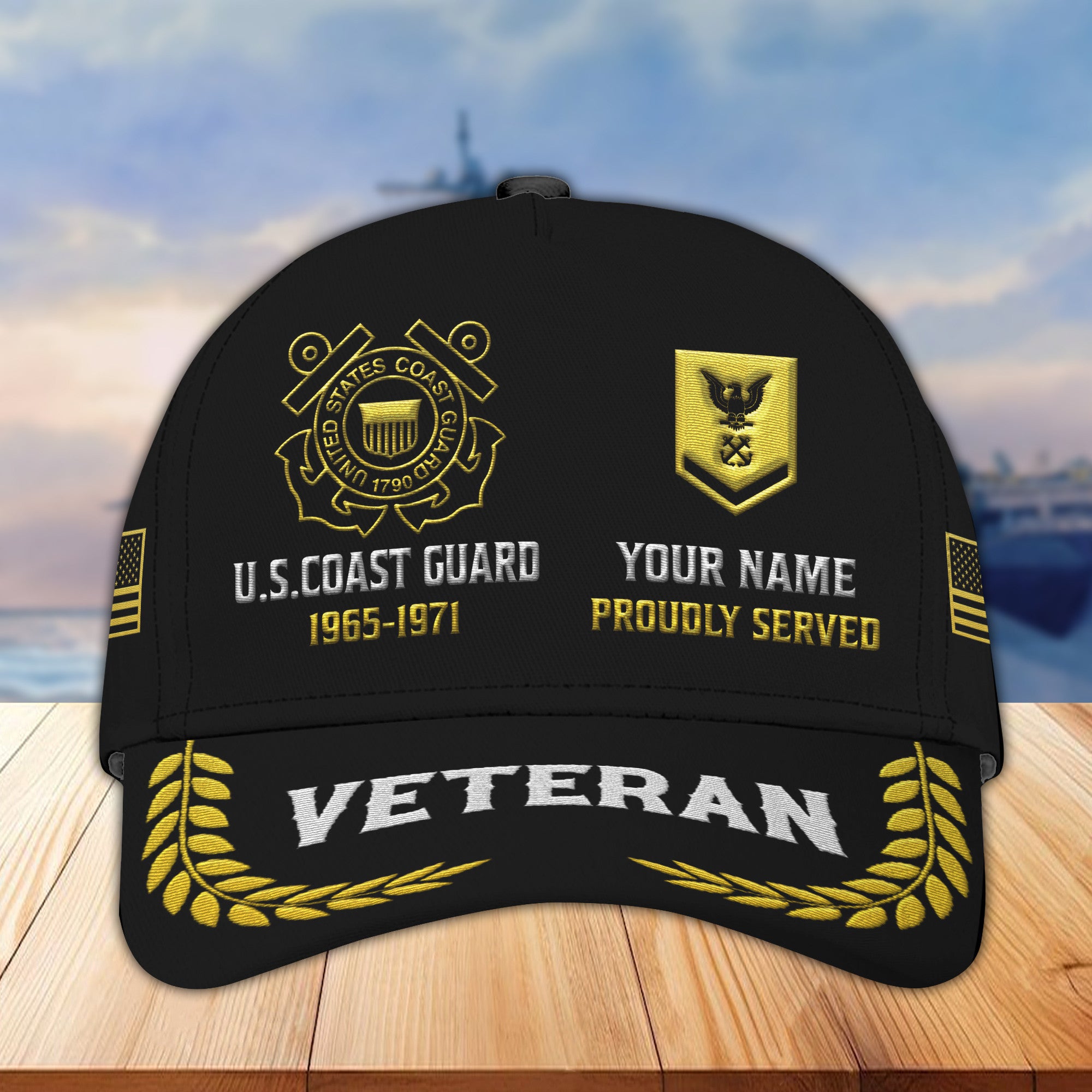 Premium Custom USCG Embroidered Hats VPVC307705, Gifts For Coast Guard Veteran, Best Gifts On Father's Day, Armed Forces Day, Independence Day, Veterans Day.