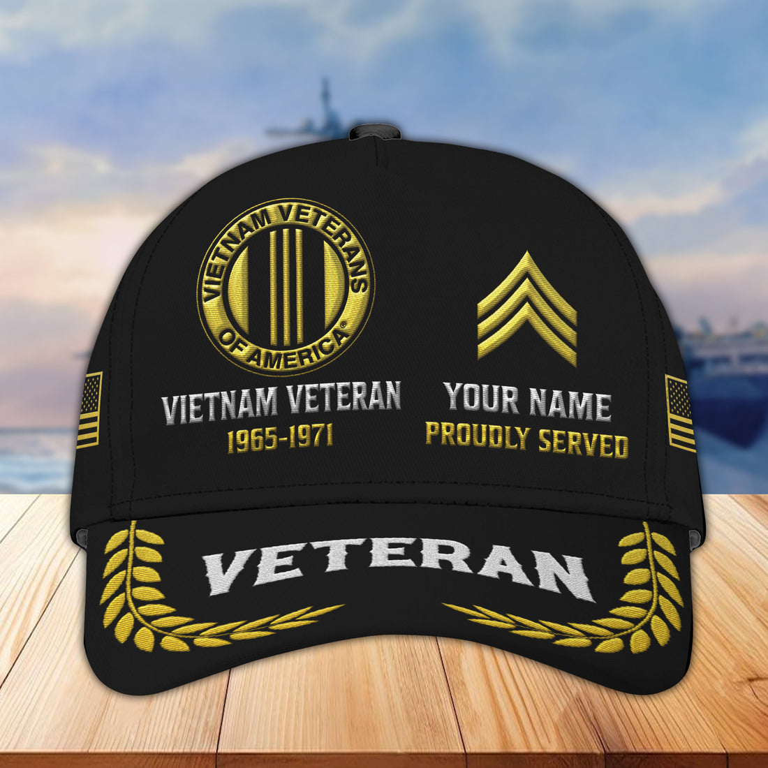 Premium Custom Vietnam Veteran Embroidered Hats VPVC307706, Gifts For Vietnam Veteran, Best Gifts On Father's Day, Armed Forces Day, Independence Day, Veterans Day.