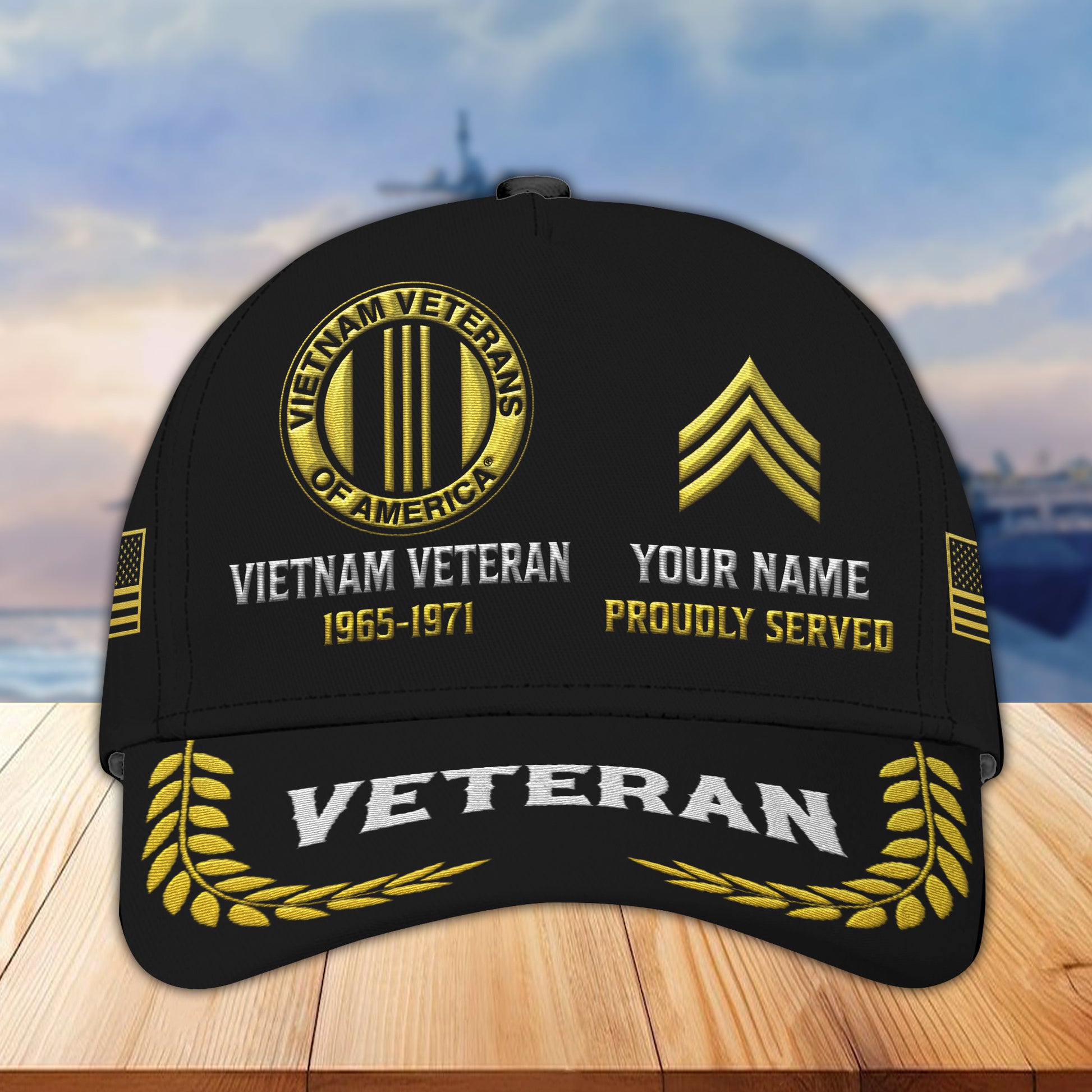 Premium Custom Vietnam Veteran Embroidered Hats VPVC307706, Gifts For Vietnam Veteran, Best Gifts On Father's Day, Armed Forces Day, Independence Day, Veterans Day.