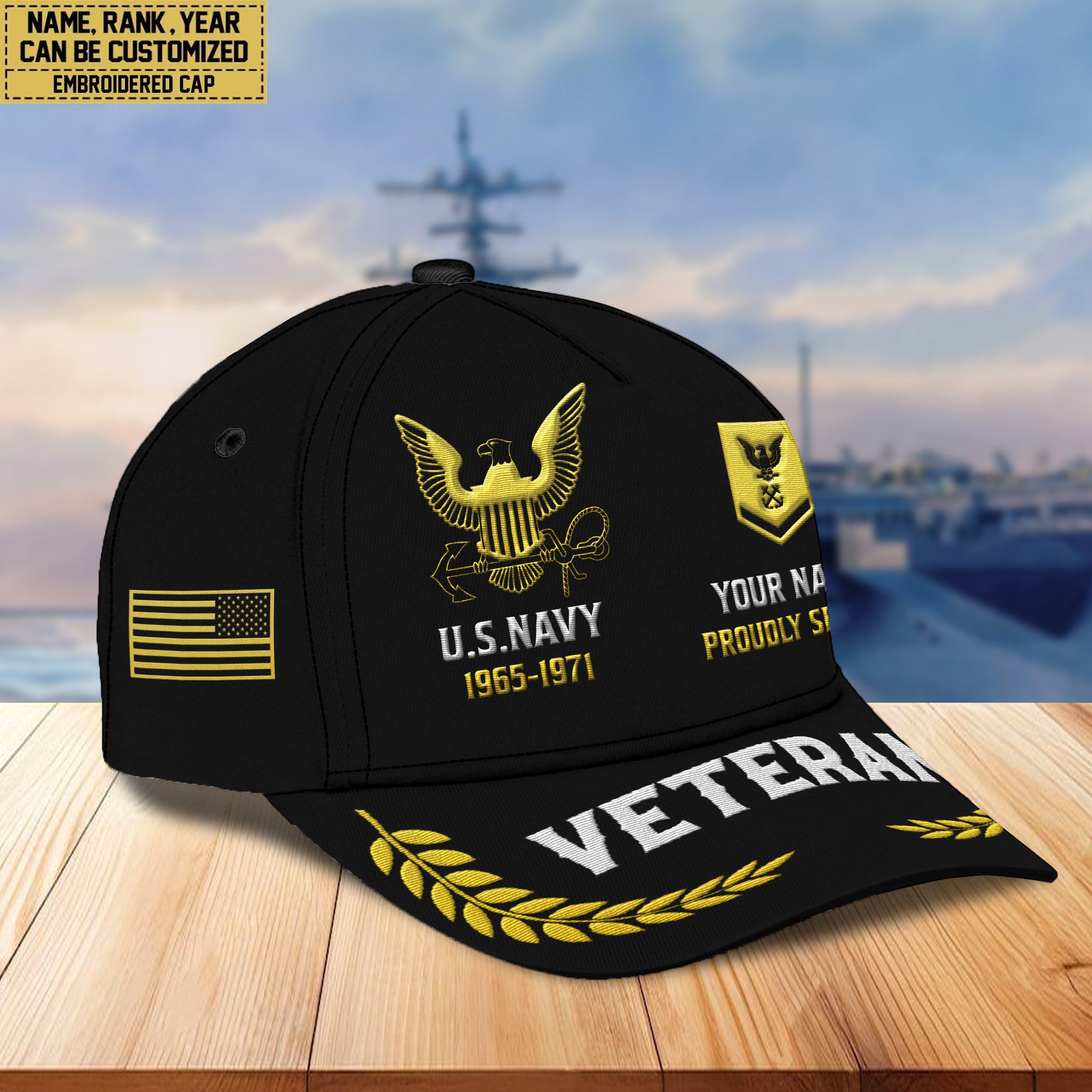 Premium Custom US Navy Embroidered Hats VPVC307702, Gifts For Navy Veteran, Best Gifts On Father's Day, Armed Forces Day, Independence Day, Veterans Day.