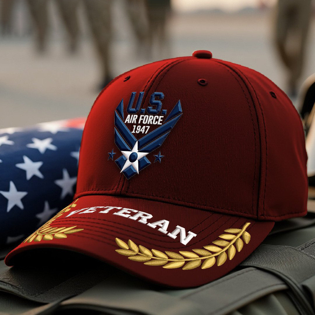 Premium USAF Embroidered Hats VPVC308057, Gifts For Air Force Veteran, Gifts On Father's Day, Armed Forces Day, Independence Day, Veterans Day.