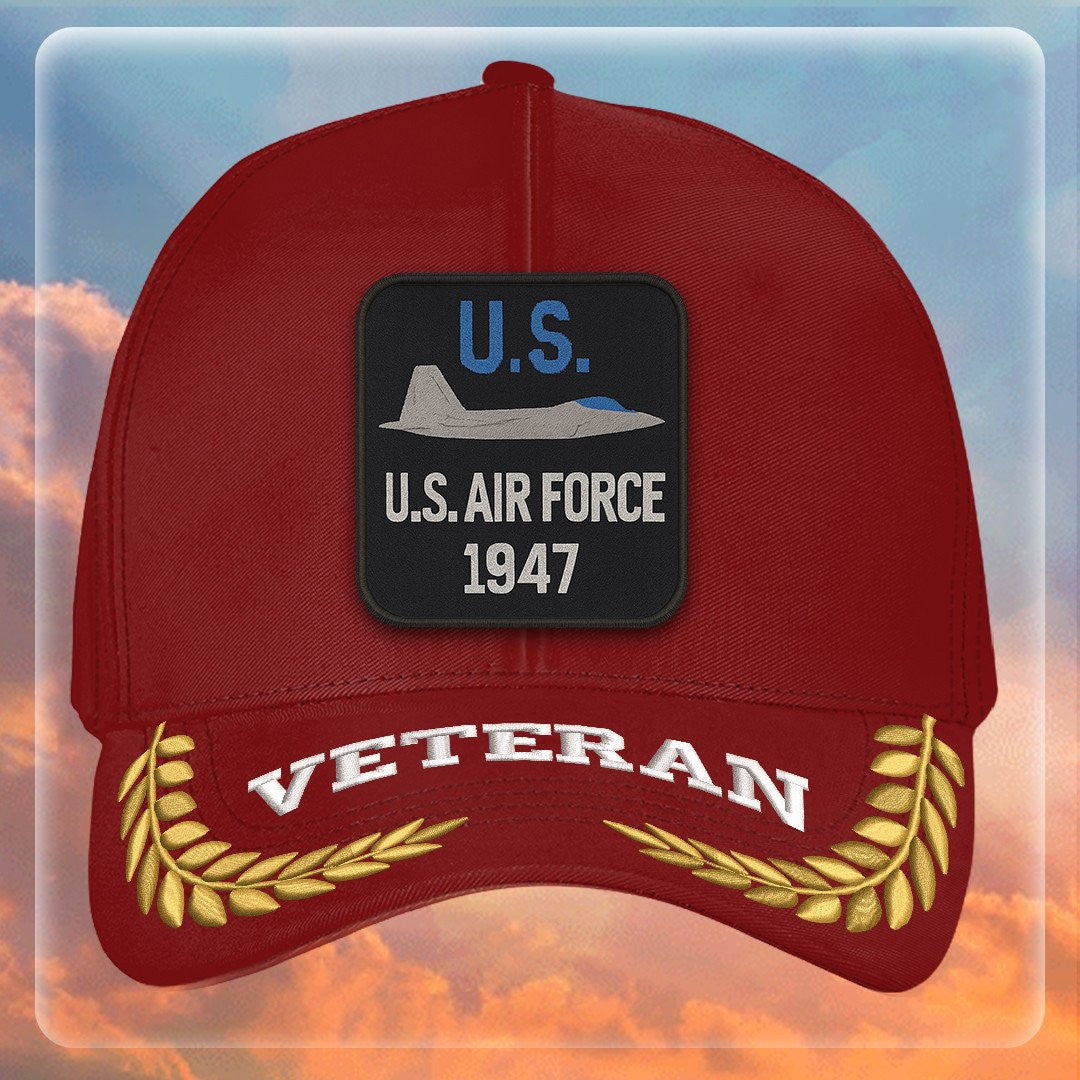 Premium USAF Embroidered Hats VPVC308060, Gifts For Air Force Veteran, Gifts On Father's Day, Armed Forces Day, Independence Day, Veterans Day.