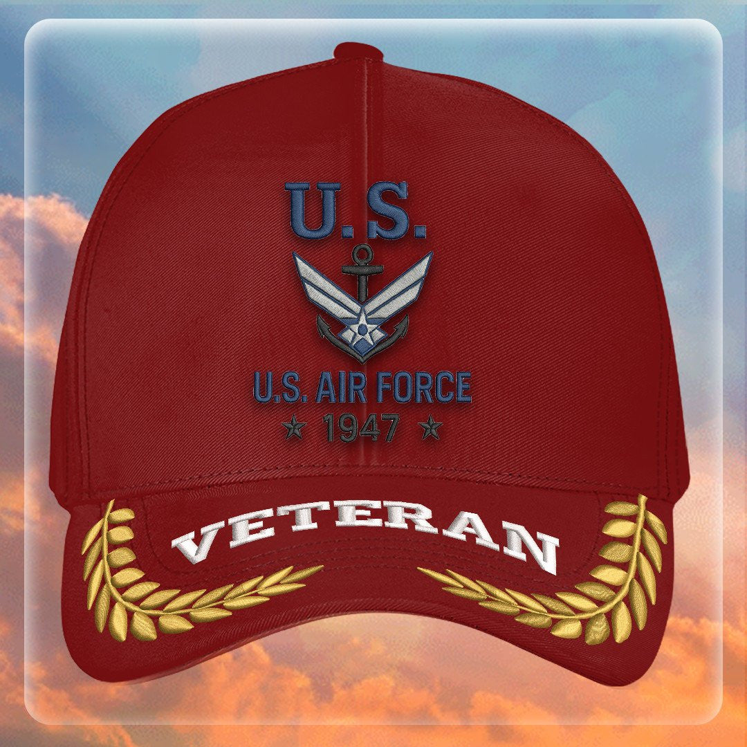 Premium USAF Embroidered Hats VPVC308063, Gifts For Air Force Veteran, Gifts On Father's Day, Armed Forces Day, Independence Day, Veterans Day.