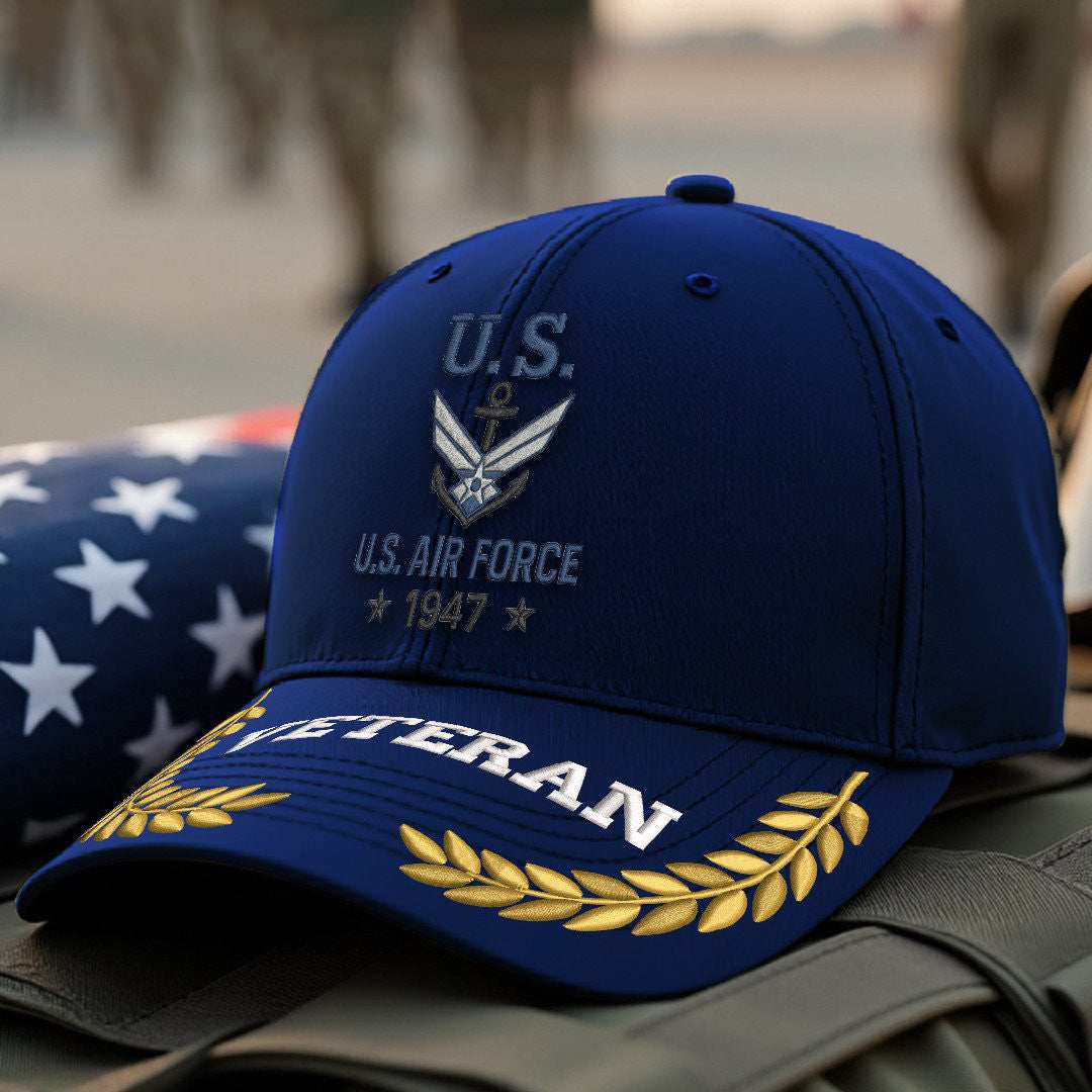 Premium USAF Embroidered Hats VPVC308064, Gifts For Air Force Veteran, Gifts On Father's Day, Armed Forces Day, Independence Day, Veterans Day.