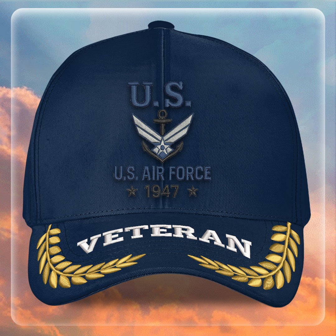 Premium USAF Embroidered Hats VPVC308064, Gifts For Air Force Veteran, Gifts On Father's Day, Armed Forces Day, Independence Day, Veterans Day.