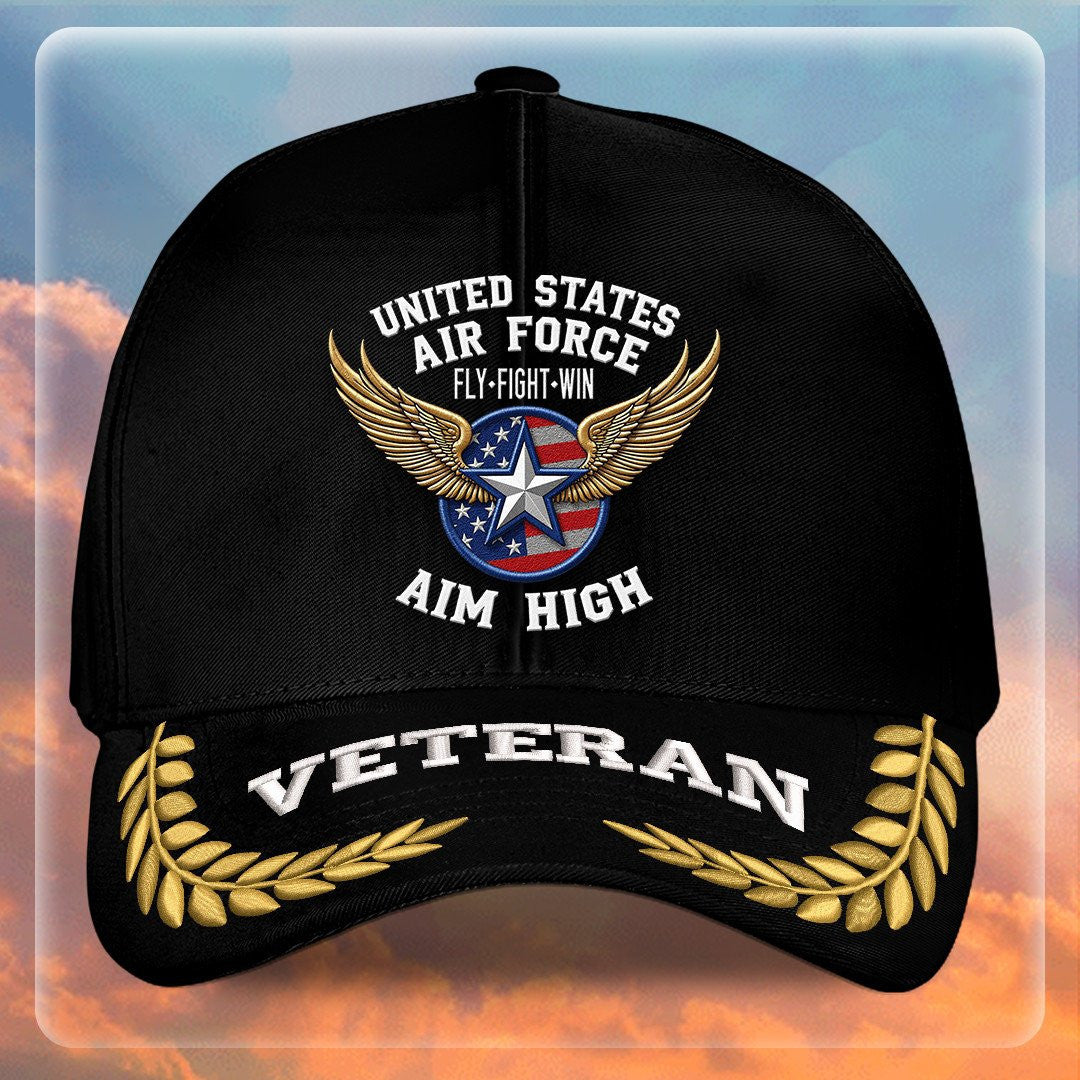 Premium USAF Embroidered Hats VPVC308077, Gifts For Air Force Veteran, Gifts On Father's Day, Armed Forces Day, Independence Day, Veterans Day.
