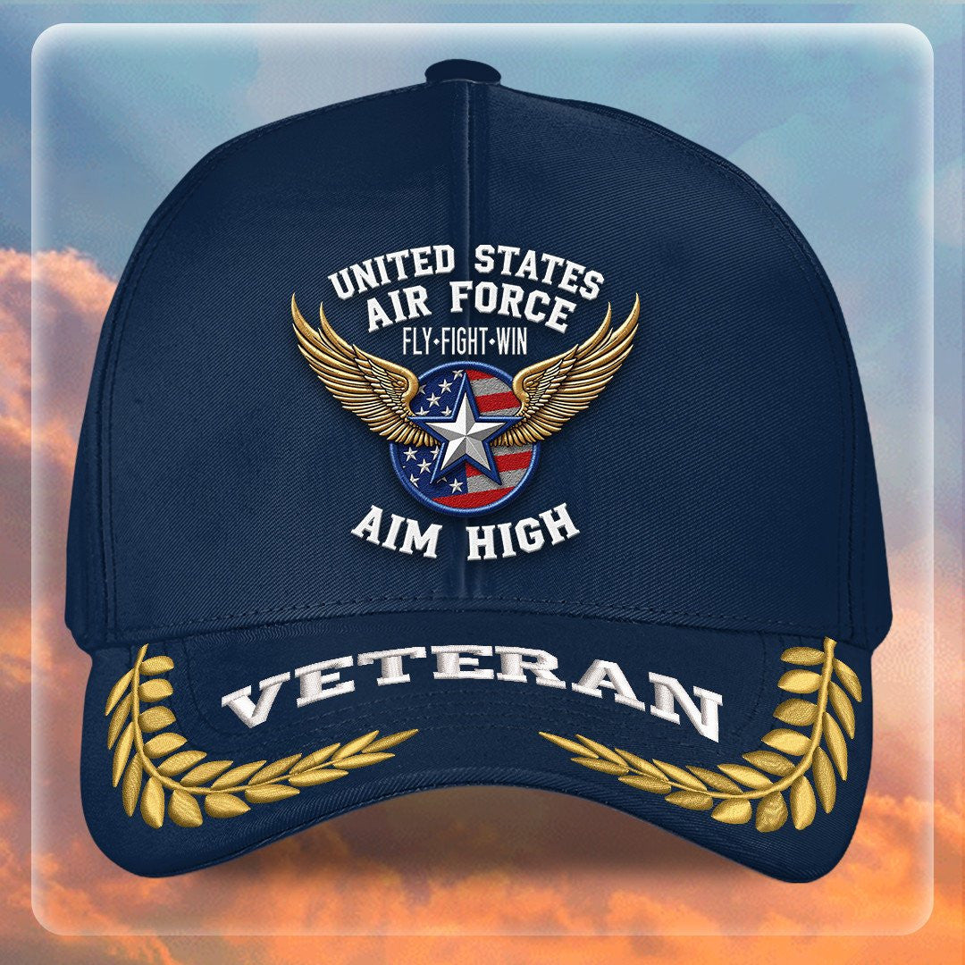 Premium USAF Embroidered Hats VPVC308079, Gifts For Air Force Veteran, Gifts On Father's Day, Armed Forces Day, Independence Day, Veterans Day.