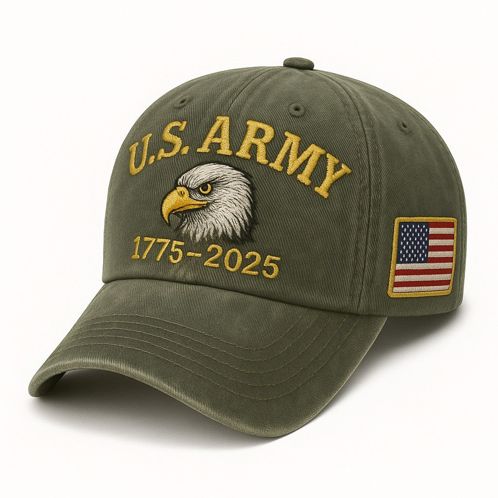 Premium 250th Anniversary Of The Army Embroidered Hats VPVC308096, Gifts For Army Veteran, Gifts On Father's Day, Veterans Day.