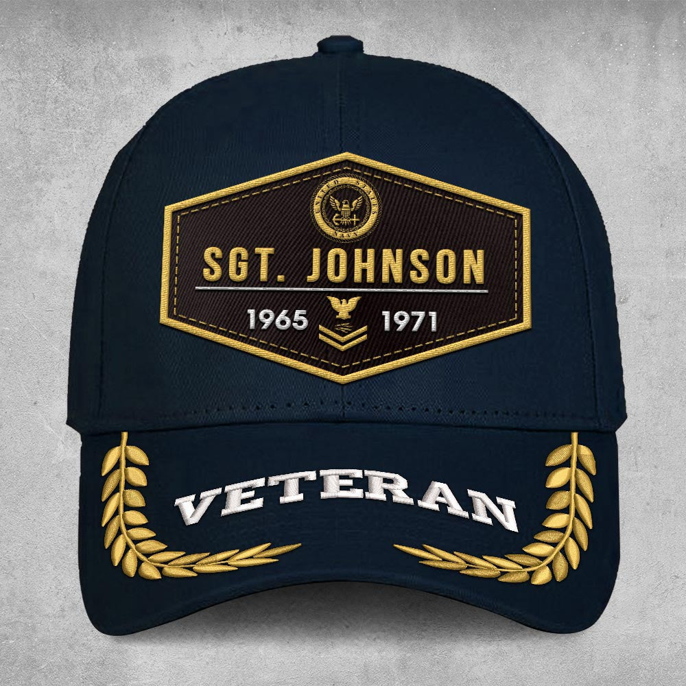 Premium Custom US Navy Embroidered Hats VPVC308101, Gifts For Navy Veteran, Gifts On Father's Day, Armed Forces Day, Independence Day, Veterans Day.