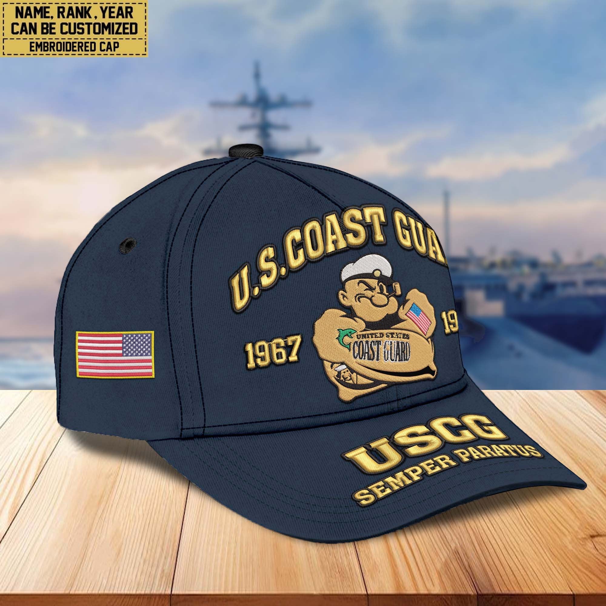 Premium Custom Name, Rank, US Veterans Embroidered Hats CPVC030701, Gift For US Veterans, Gifts On Father's Day, Armed Forces Day, Veterans Day.