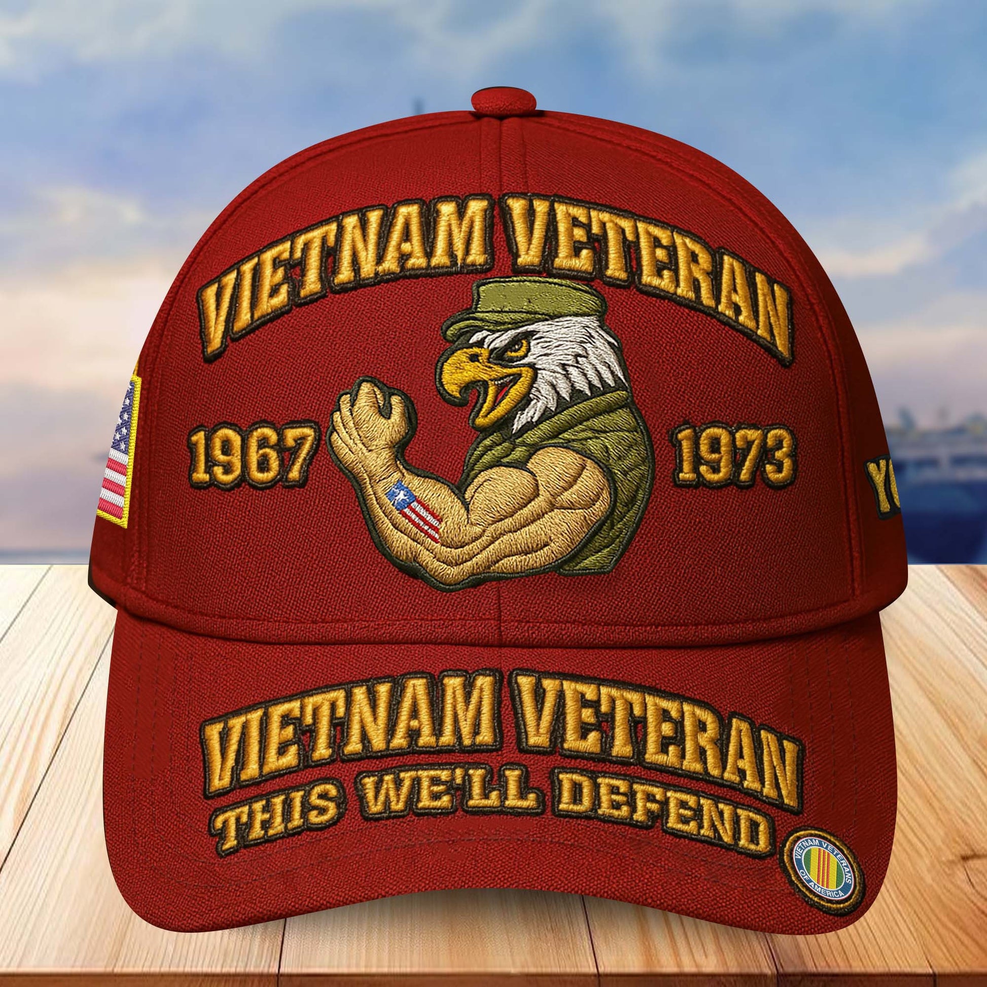 Premium Custom Name, Rank, US Veterans Embroidered Hats CPVC030701, Gift For US Veterans, Gifts On Father's Day, Armed Forces Day, Veterans Day.
