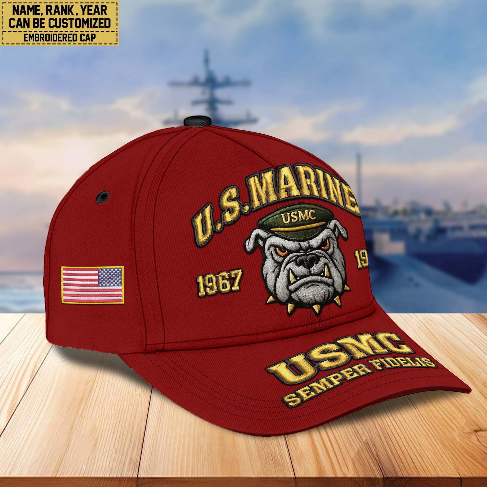 Premium Custom Name, Rank, US Veterans Embroidered Hats CPVC030701, Gift For US Veterans, Gifts On Father's Day, Armed Forces Day, Veterans Day.