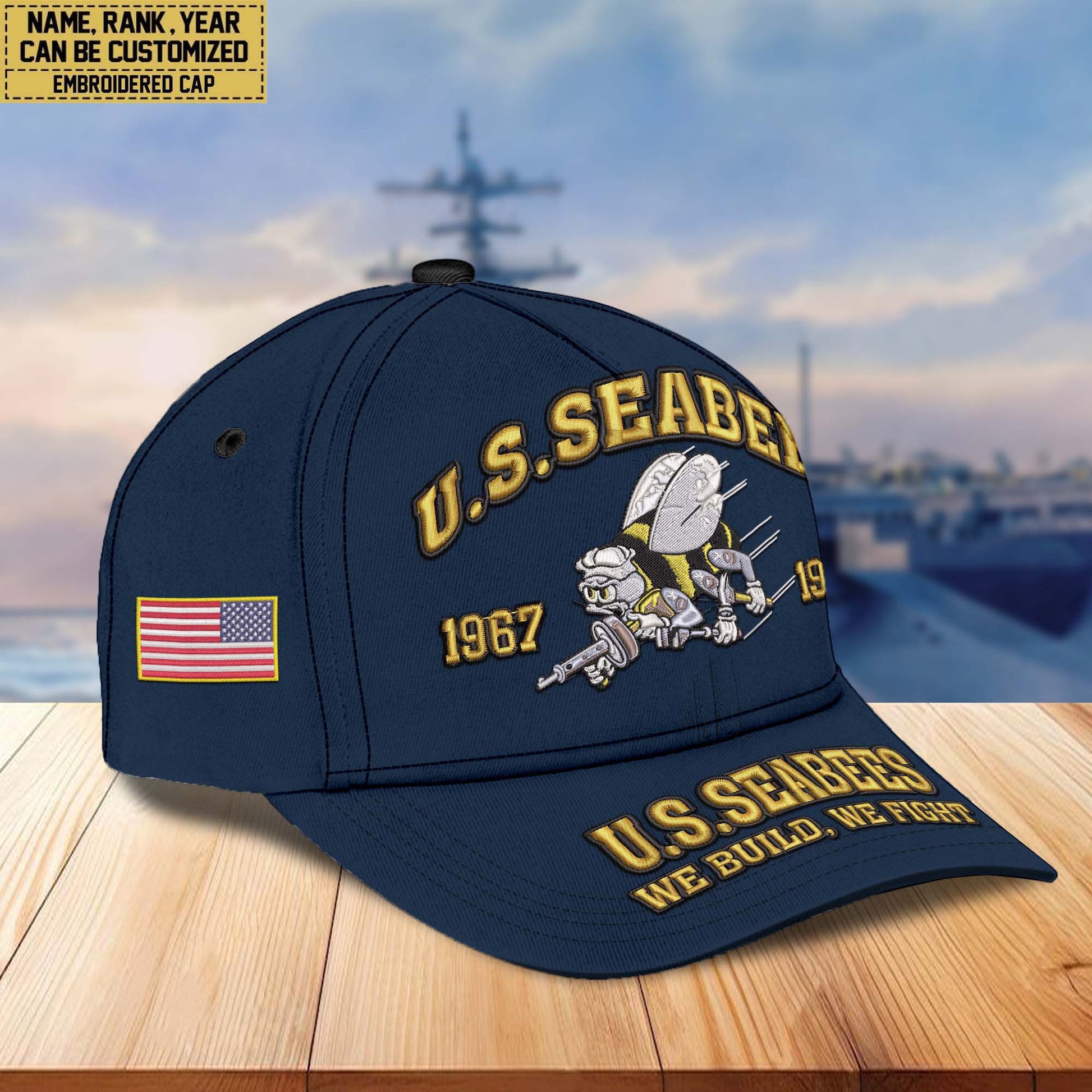 Premium Custom Name, Rank, US Veterans Embroidered Hats CPVC030701, Gift For US Veterans, Gifts On Father's Day, Armed Forces Day, Veterans Day.