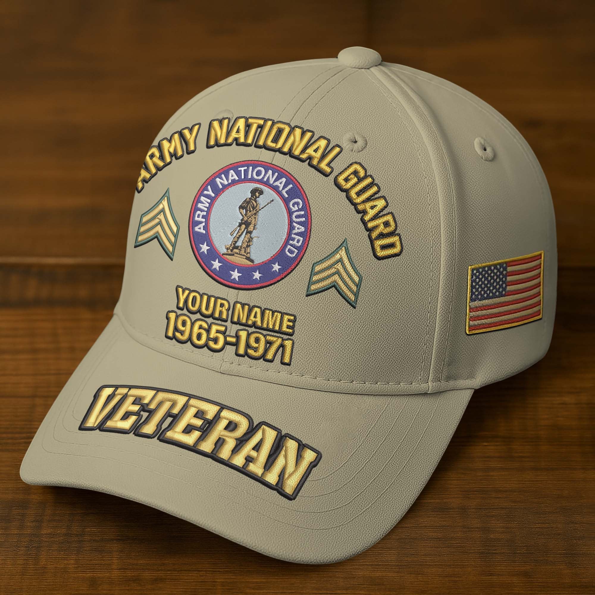 Premium Custom Name, Rank, Year, US Veterans Embroidered Hats BPVC300601, Gift For US Veterans, Gifts On Father's Day, Armed Forces Day, Veterans Day.