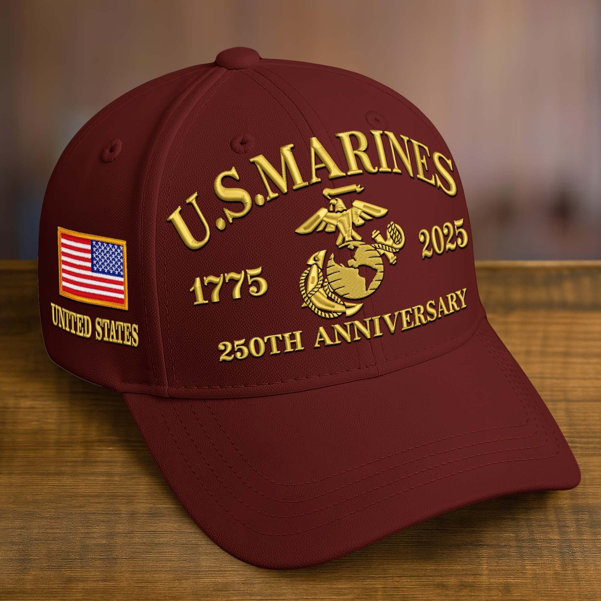 Premium Custom Name, Rank, Embroidered US Veterans Hats CPVC090701, 250th Anniversary, Gift For US Veterans, Veterans Day.