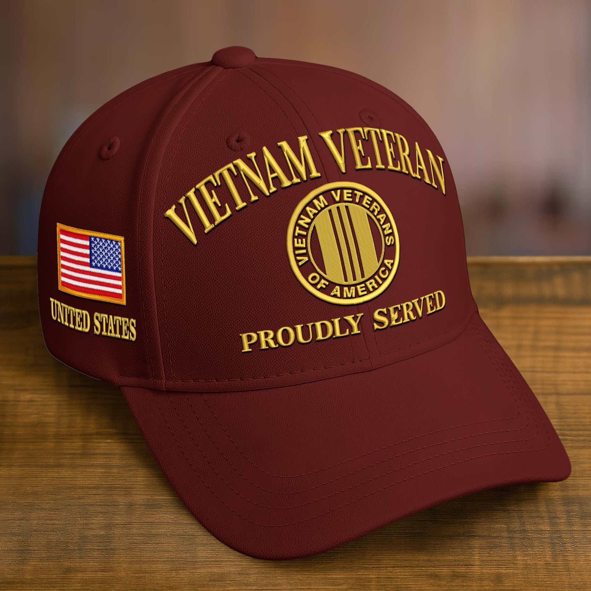 Premium Custom Name, Rank, Embroidered US Veterans Hats CPVC090701, 250th Anniversary, Gift For US Veterans, Veterans Day.