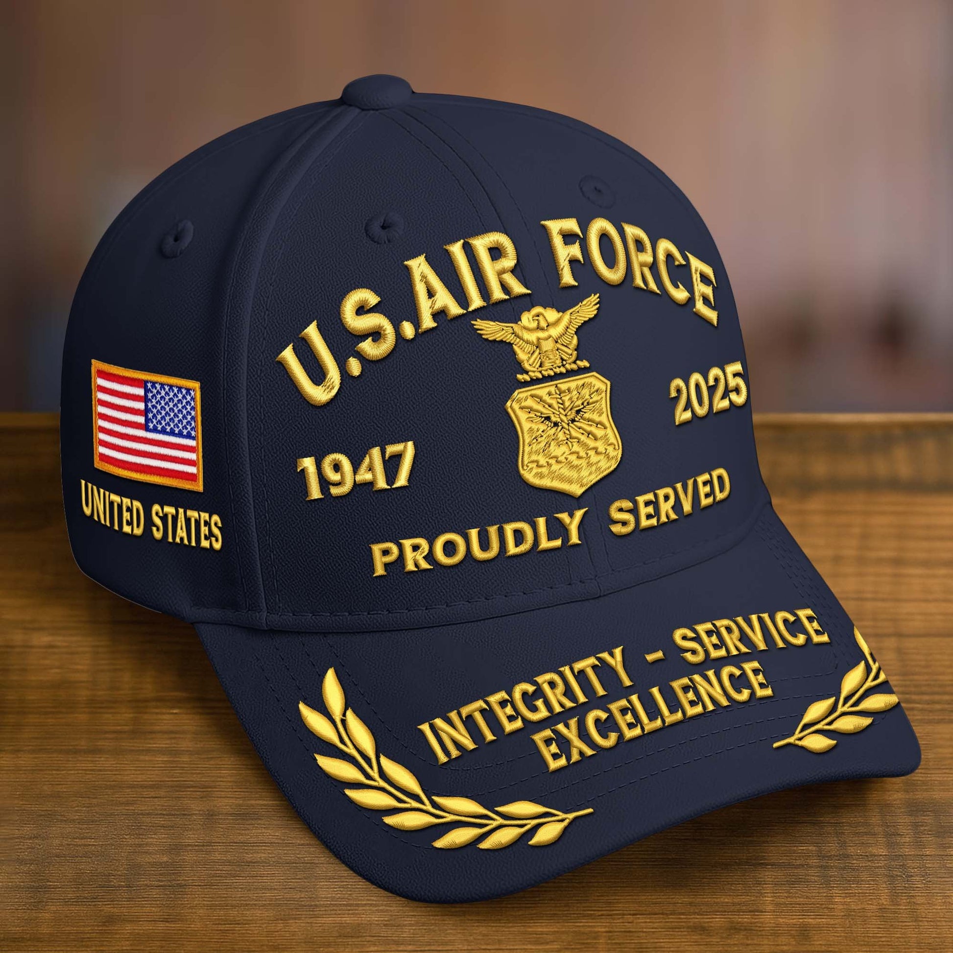 Premium Custom Name, Rank, Embroidered US Veterans Hats CPVC090702, 250th Anniversary, Gift For US Veterans, Gifts On Veterans Day.