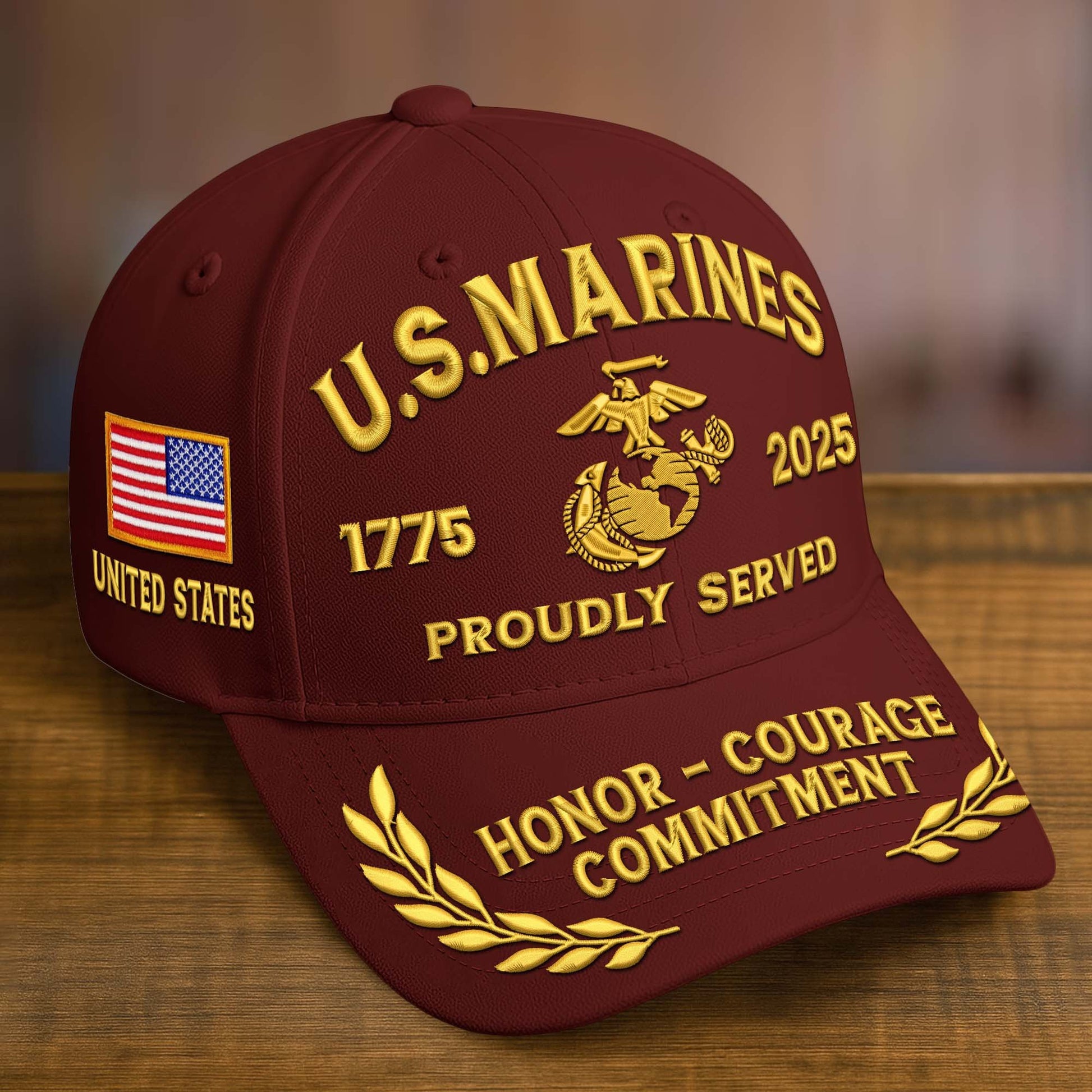 Premium Custom Name, Rank, Embroidered US Veterans Hats CPVC090702, 250th Anniversary, Gift For US Veterans, Gifts On Veterans Day.