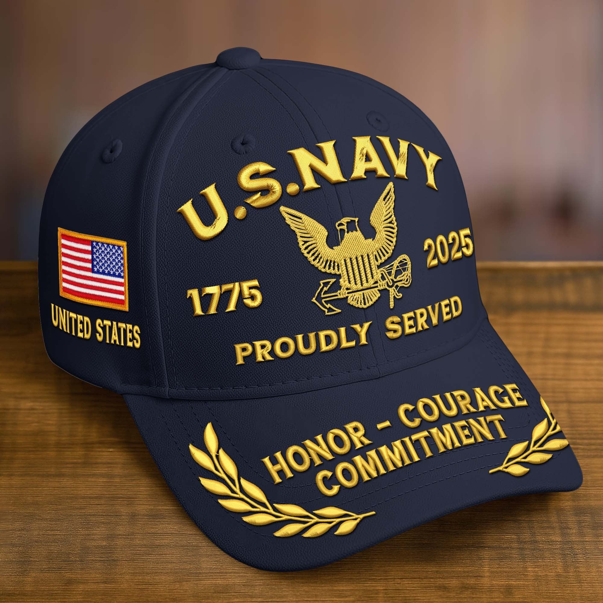 Premium Custom Name, Rank, Embroidered US Veterans Hats CPVC090702, 250th Anniversary, Gift For US Veterans, Gifts On Veterans Day.