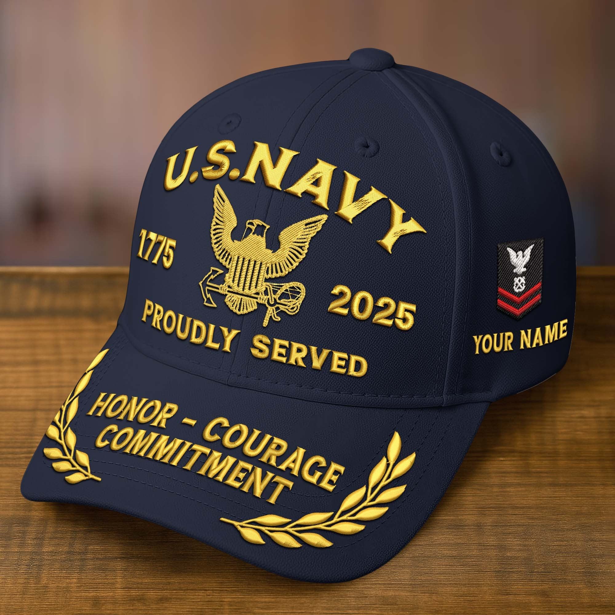 Premium Custom Name, Rank, Embroidered US Veterans Hats CPVC090702, 250th Anniversary, Gift For US Veterans, Gifts On Veterans Day.