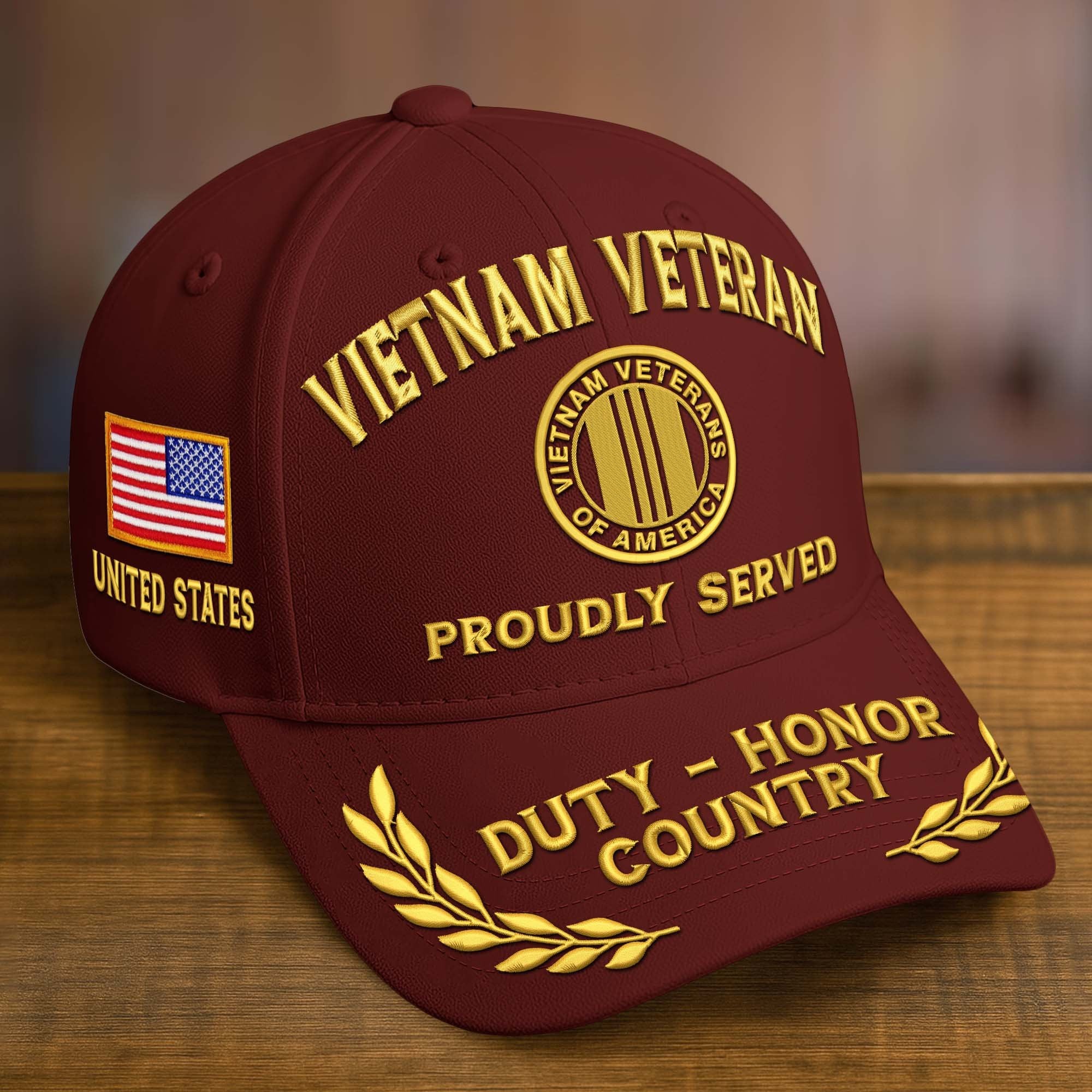 Premium Custom Name, Rank, Embroidered US Veterans Hats CPVC090702, 250th Anniversary, Gift For US Veterans, Gifts On Veterans Day.