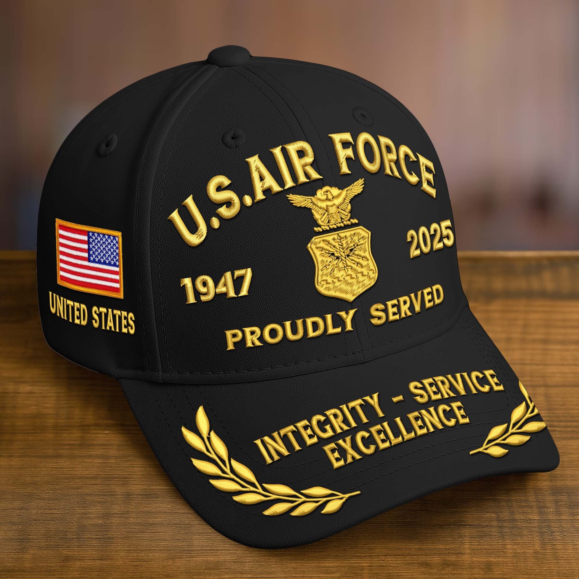 Premium Custom Name, Rank, Embroidered US Veterans Hats CPVC090704, 250th Anniversary, Gift For US Veterans, Gifts On Veterans Day.
