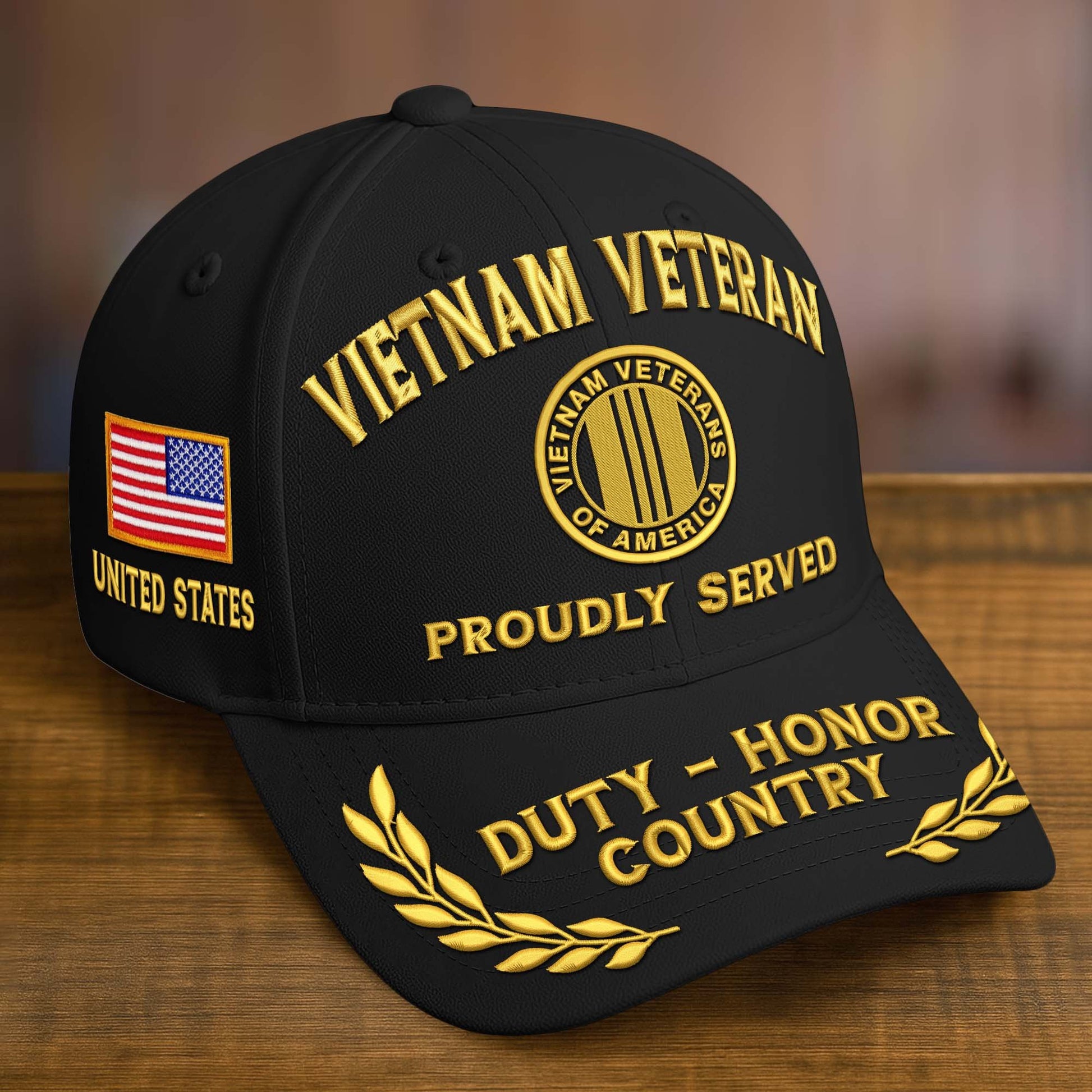Premium Custom Name, Rank, Embroidered US Veterans Hats CPVC090704, 250th Anniversary, Gift For US Veterans, Gifts On Veterans Day.