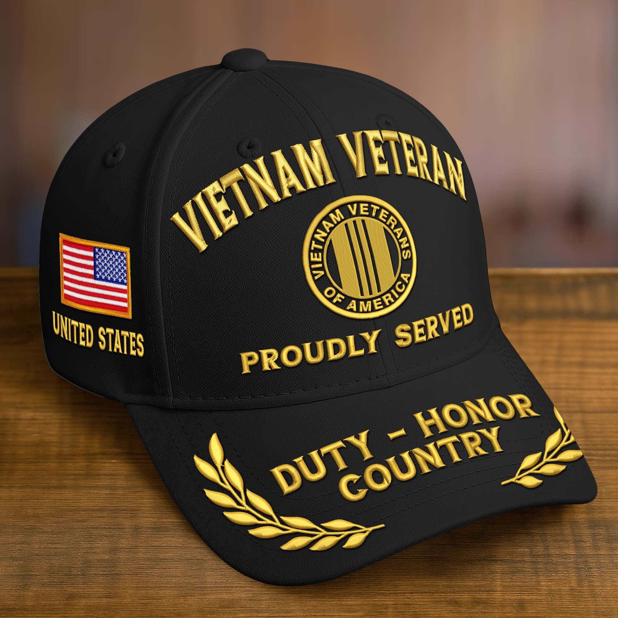 Premium Custom Name, Rank, Embroidered US Veterans Hats CPVC090704, 250th Anniversary, Gift For US Veterans, Gifts On Veterans Day.
