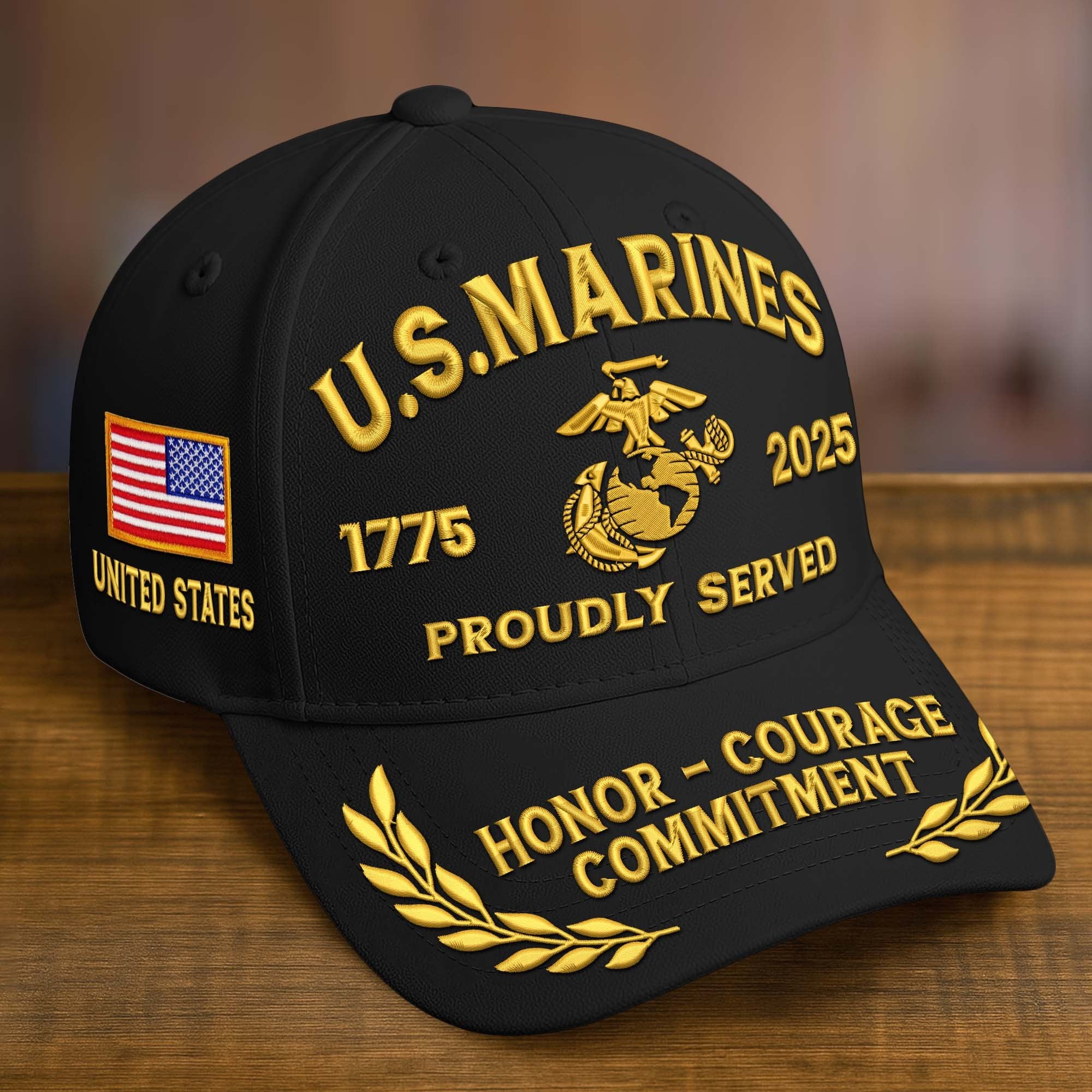 Premium Custom Name, Rank, Embroidered US Veterans Hats CPVC090704, 250th Anniversary, Gift For US Veterans, Gifts On Veterans Day.