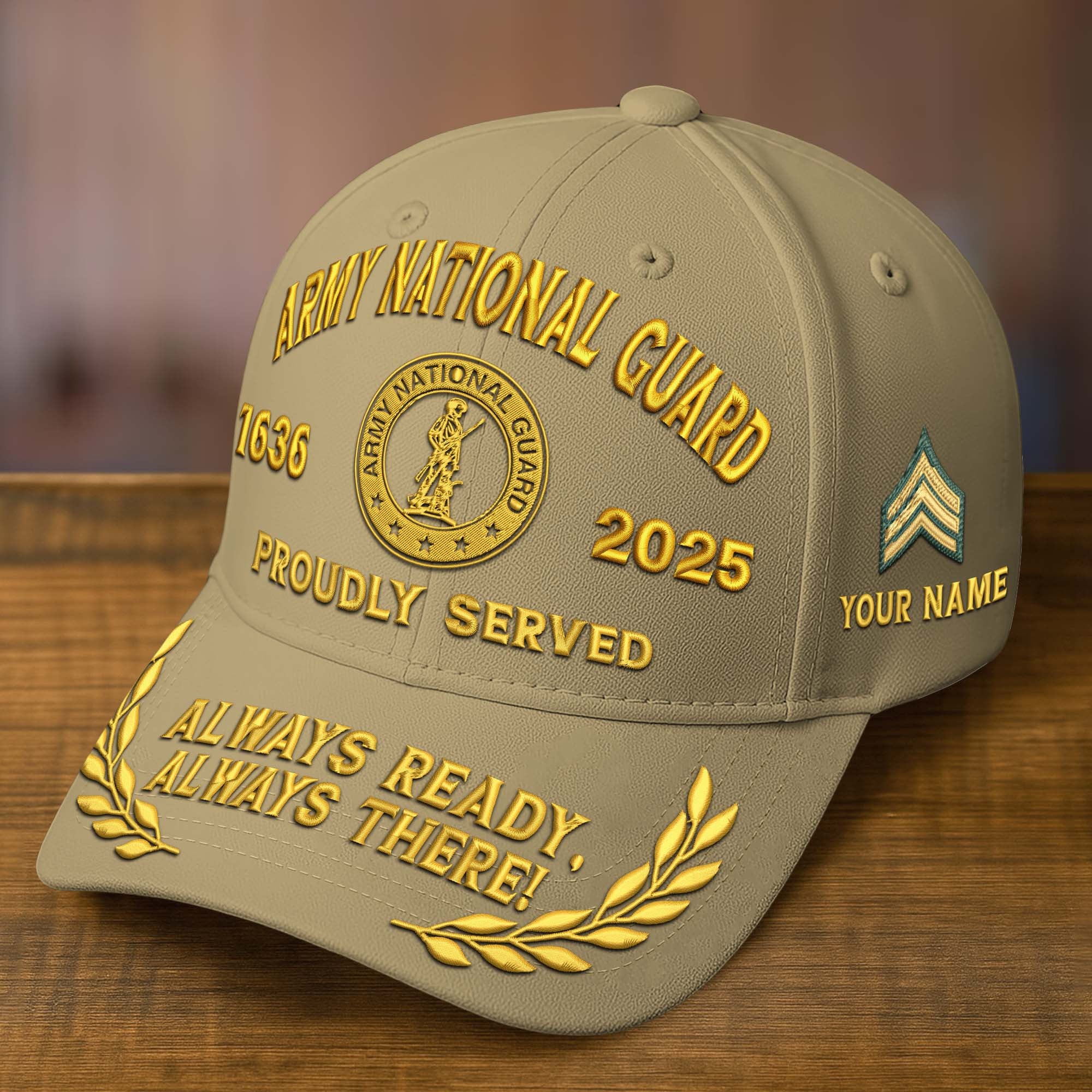 Premium Custom Name, Rank, Embroidered US Veterans Hats CPVC090702, 250th Anniversary, Gift For US Veterans, Gifts On Veterans Day.