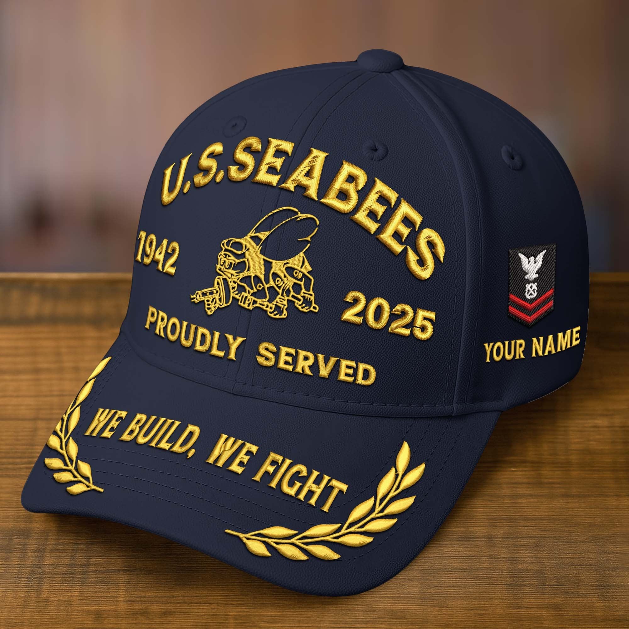 Premium Custom Name, Rank, Embroidered US Veterans Hats CPVC090702, 250th Anniversary, Gift For US Veterans, Gifts On Veterans Day.
