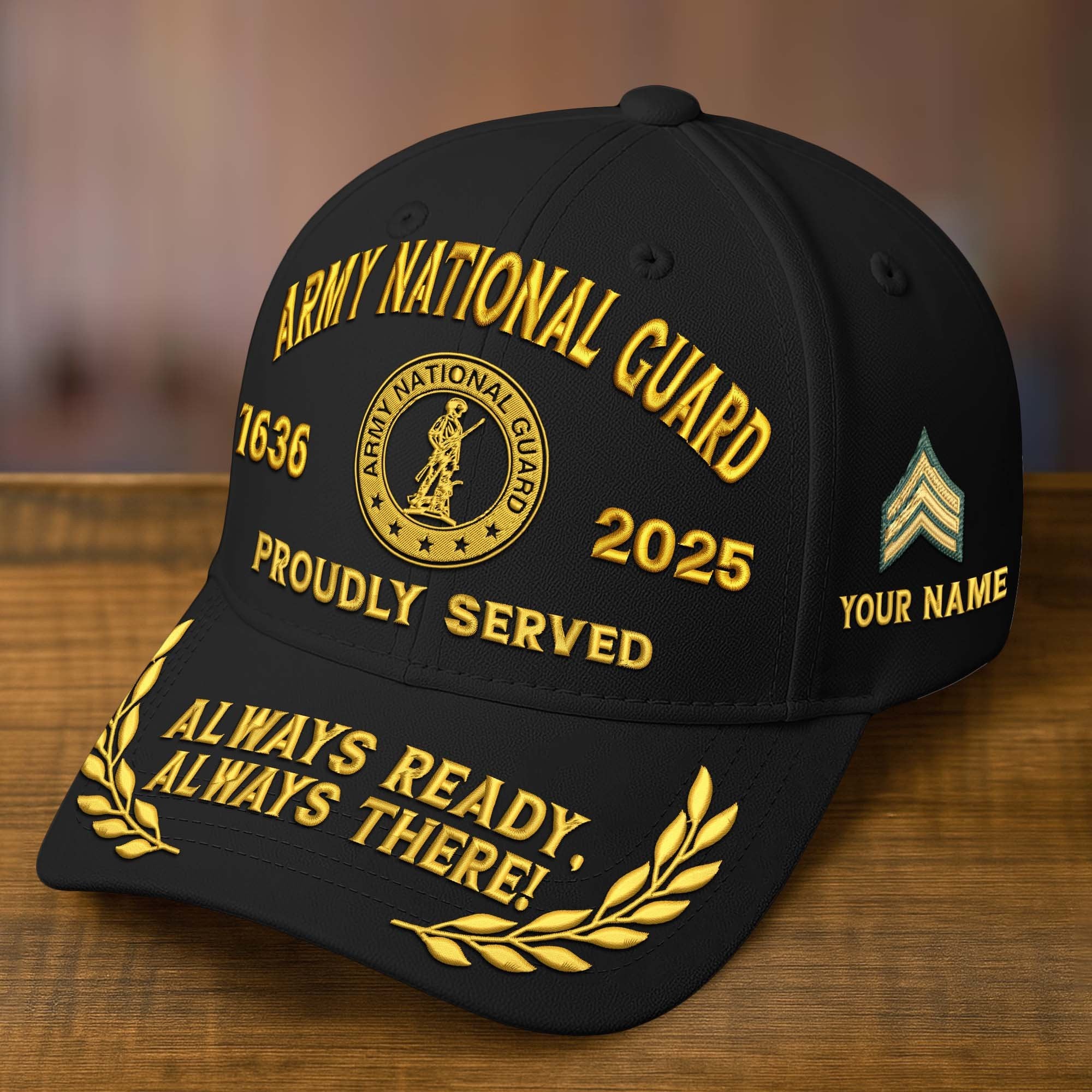 Premium Custom Name, Rank, Embroidered US Veterans Hats CPVC090704, 250th Anniversary, Gift For US Veterans, Gifts On Veterans Day.