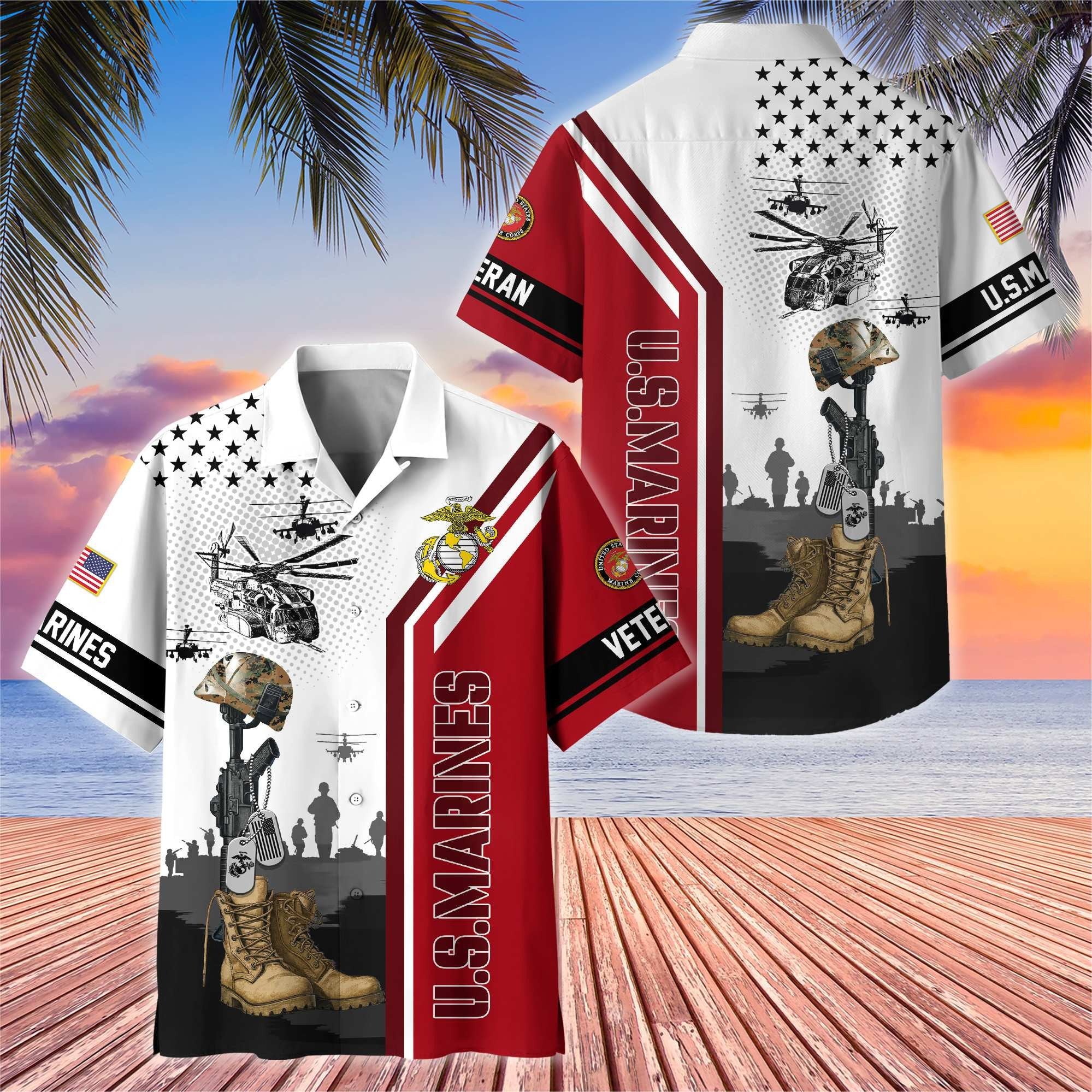 Premium US Veterans Hawaiian Shirt BPHN110711, Gifts For US Veterans, Gifts On Veterans Day.