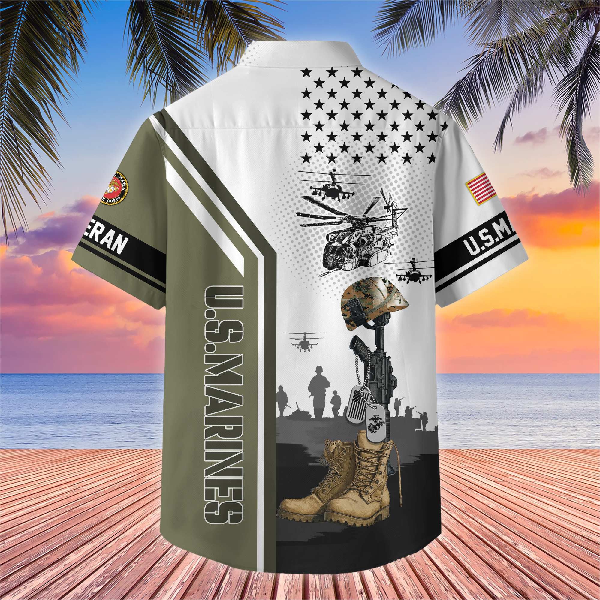 Premium US Veterans Hawaiian Shirt BPHN110711, Gifts For US Veterans, Gifts On Veterans Day.