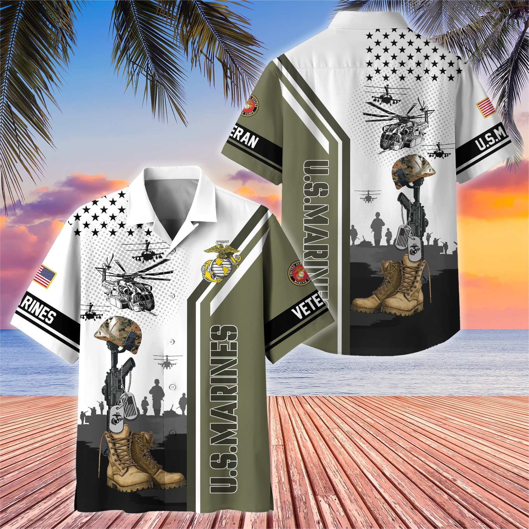 Premium US Veterans Hawaiian Shirt BPHN110711, Gifts For US Veterans, Gifts On Veterans Day.