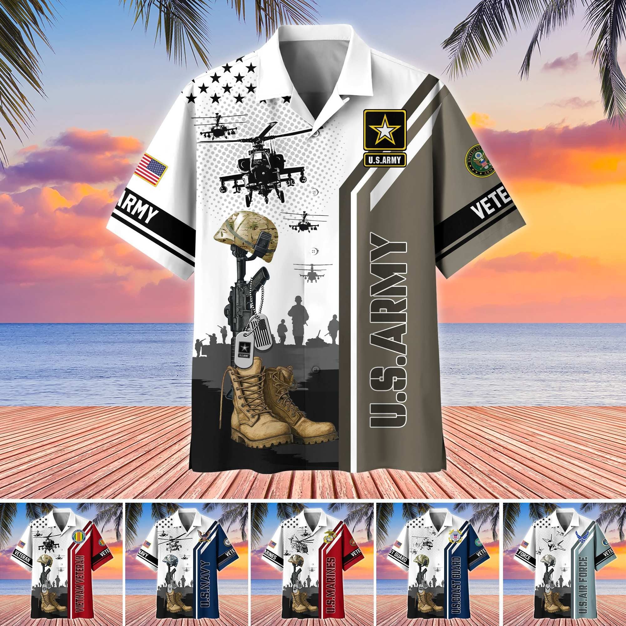Premium US Veterans Hawaiian Shirt BPHN110711, Gifts For US Veterans, Gifts On Veterans Day.