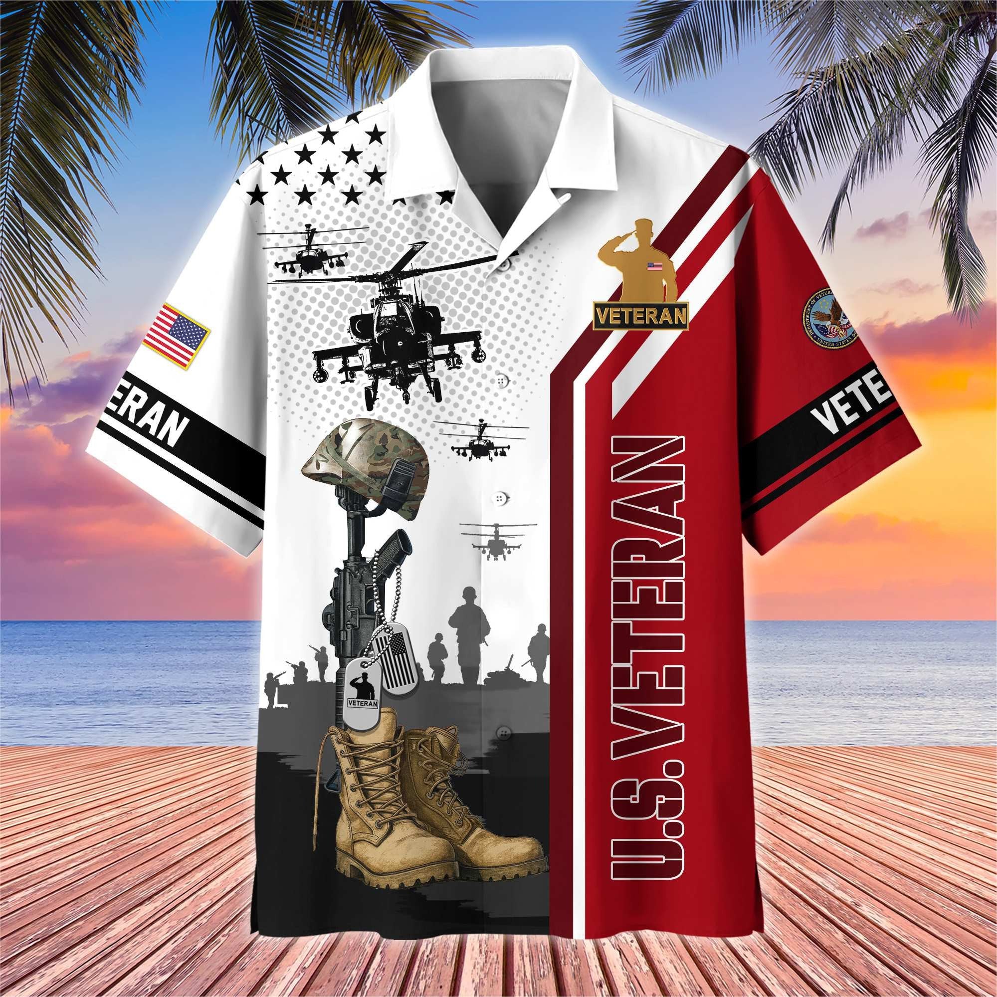 Premium US Veterans Hawaiian Shirt BPHN110711, Gifts For US Veterans, Gifts On Veterans Day.