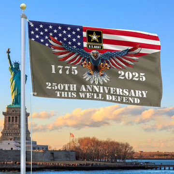 Premium 250th Anniversary Of The Army Grommet Flag VPVC120002, Gifts For Army Veteran, Best Gifts On Father's Day, Veterans Day.