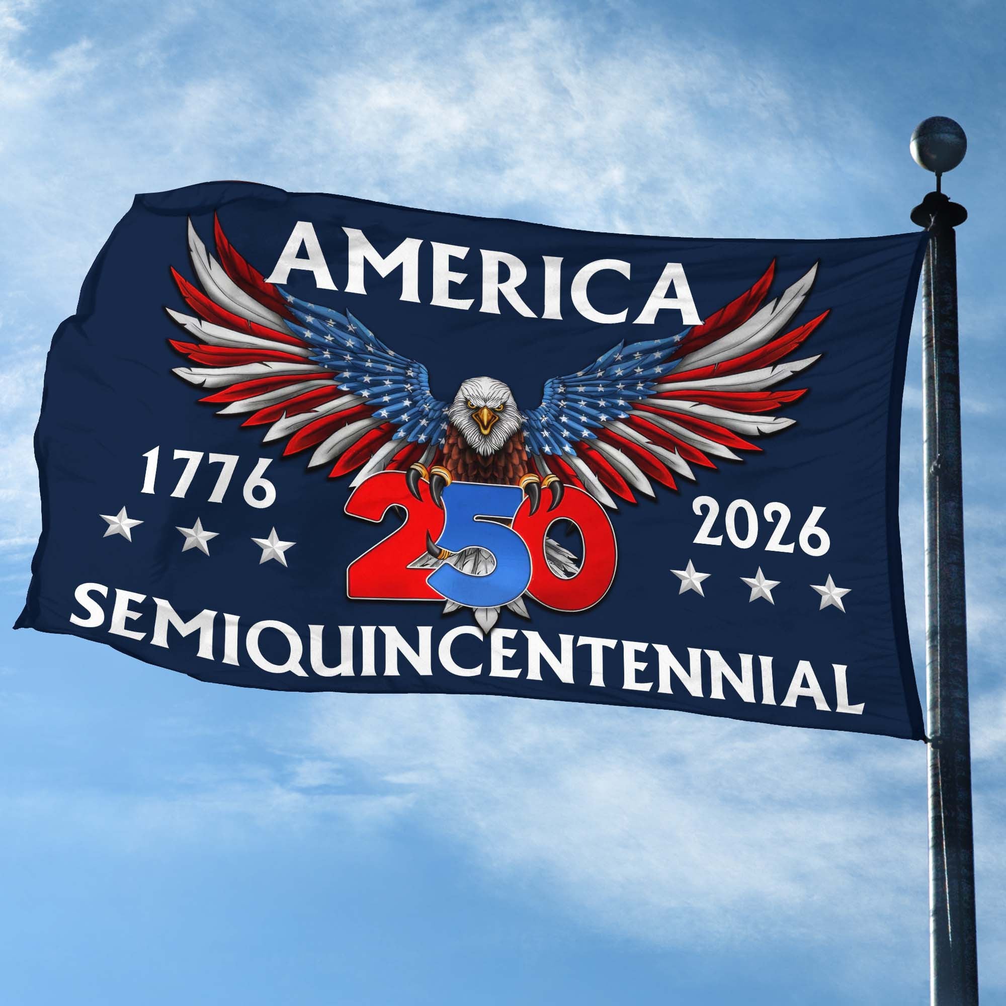 Premium 250th Anniversary US Grommet Flag VPVC120006, Gifts For US Veteran, Best Gifts On Father's Day, Veterans Day.